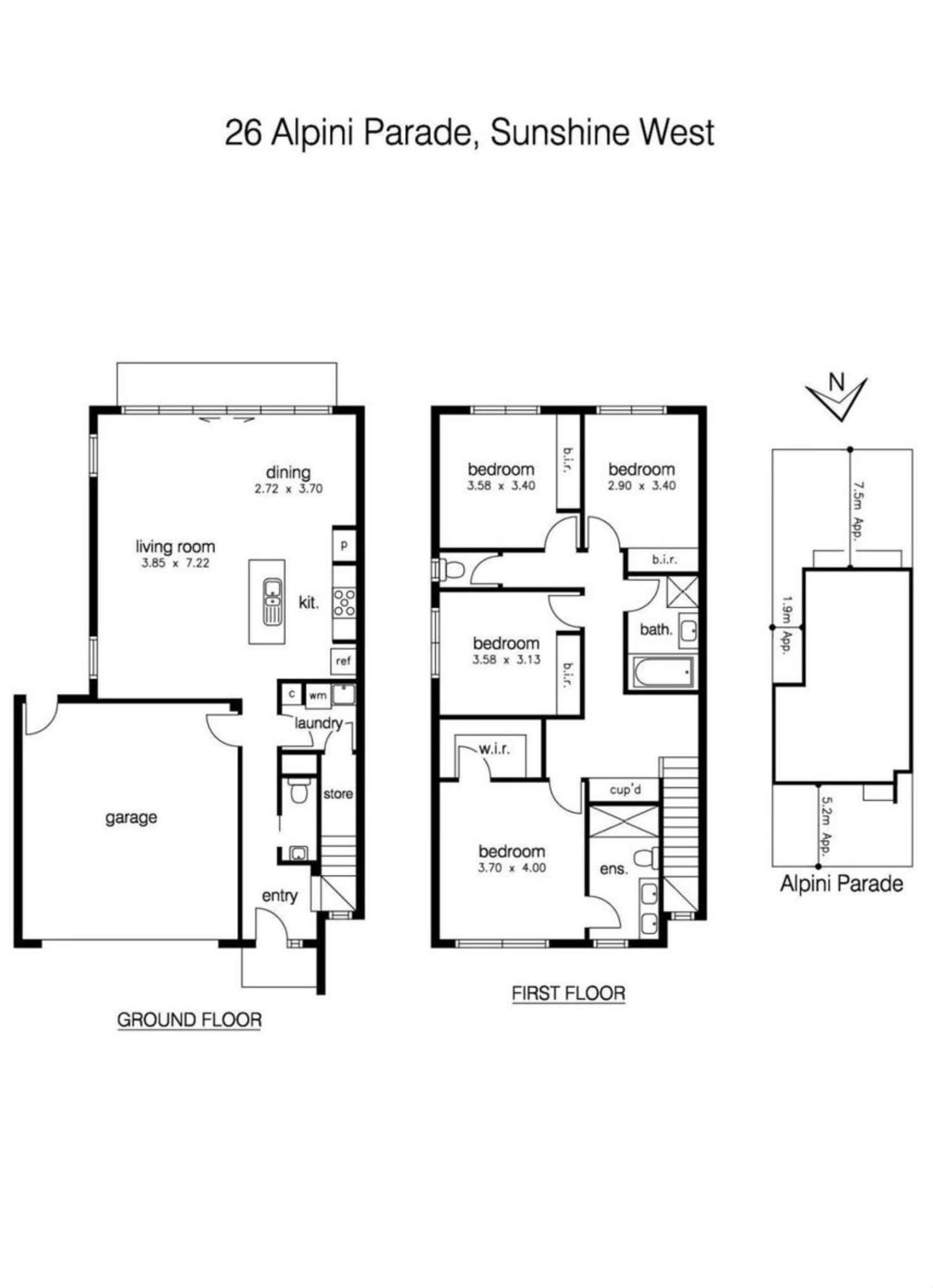 Floorplan of Homely house listing, 26 Alpini Parade, Sunshine West VIC 3020