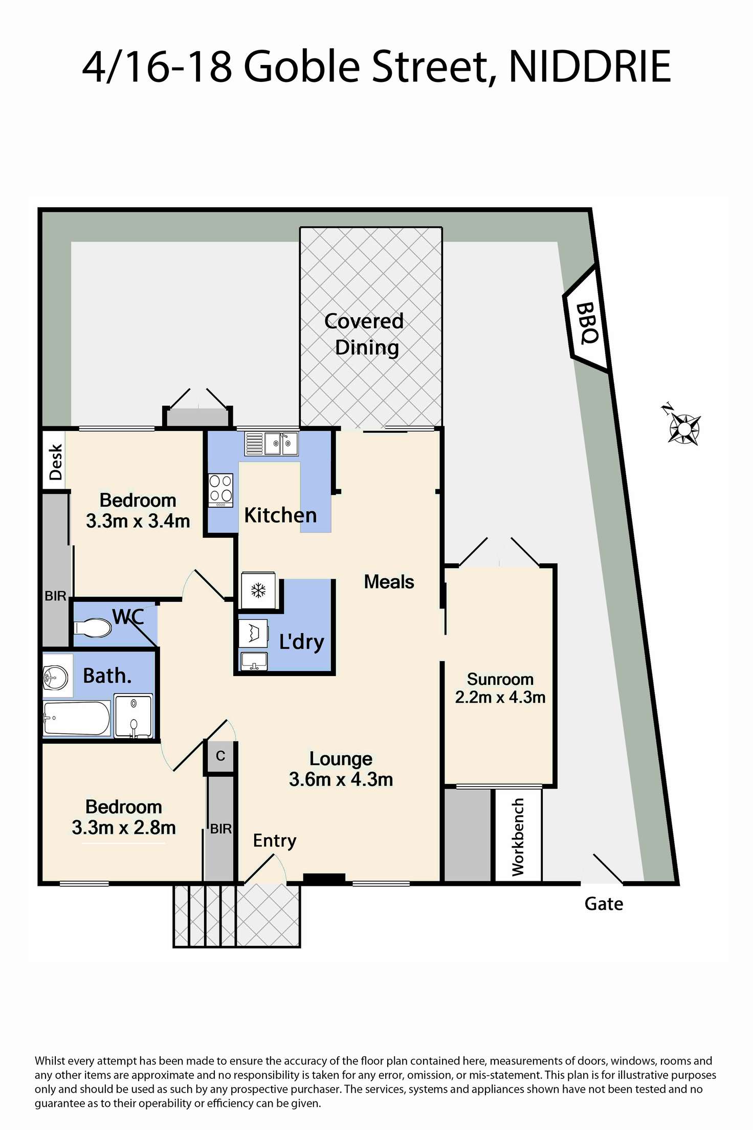 Floorplan of Homely villa listing, 4/16-18 Goble Street, Niddrie VIC 3042