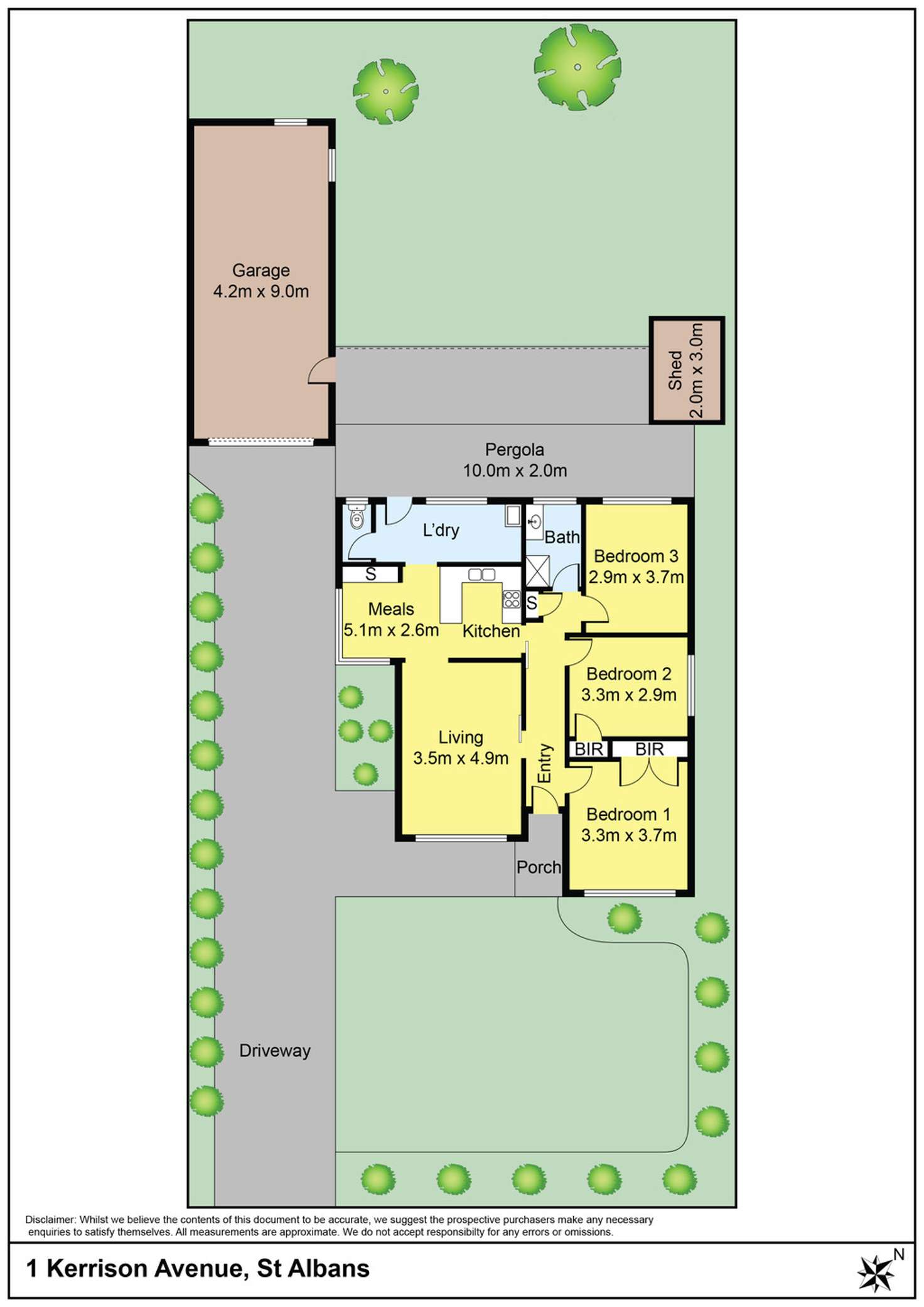 Floorplan of Homely house listing, 1 Kerrison Avenue, St Albans VIC 3021
