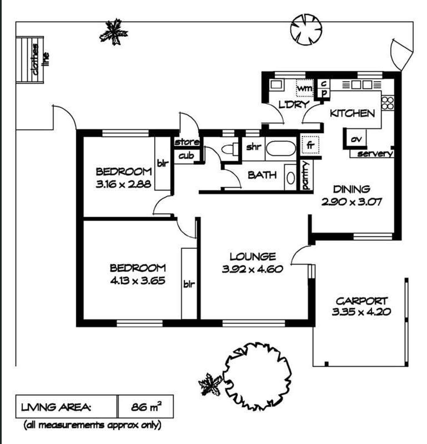 Floorplan of Homely unit listing, 3/5 Olive Road, Evandale SA 5069