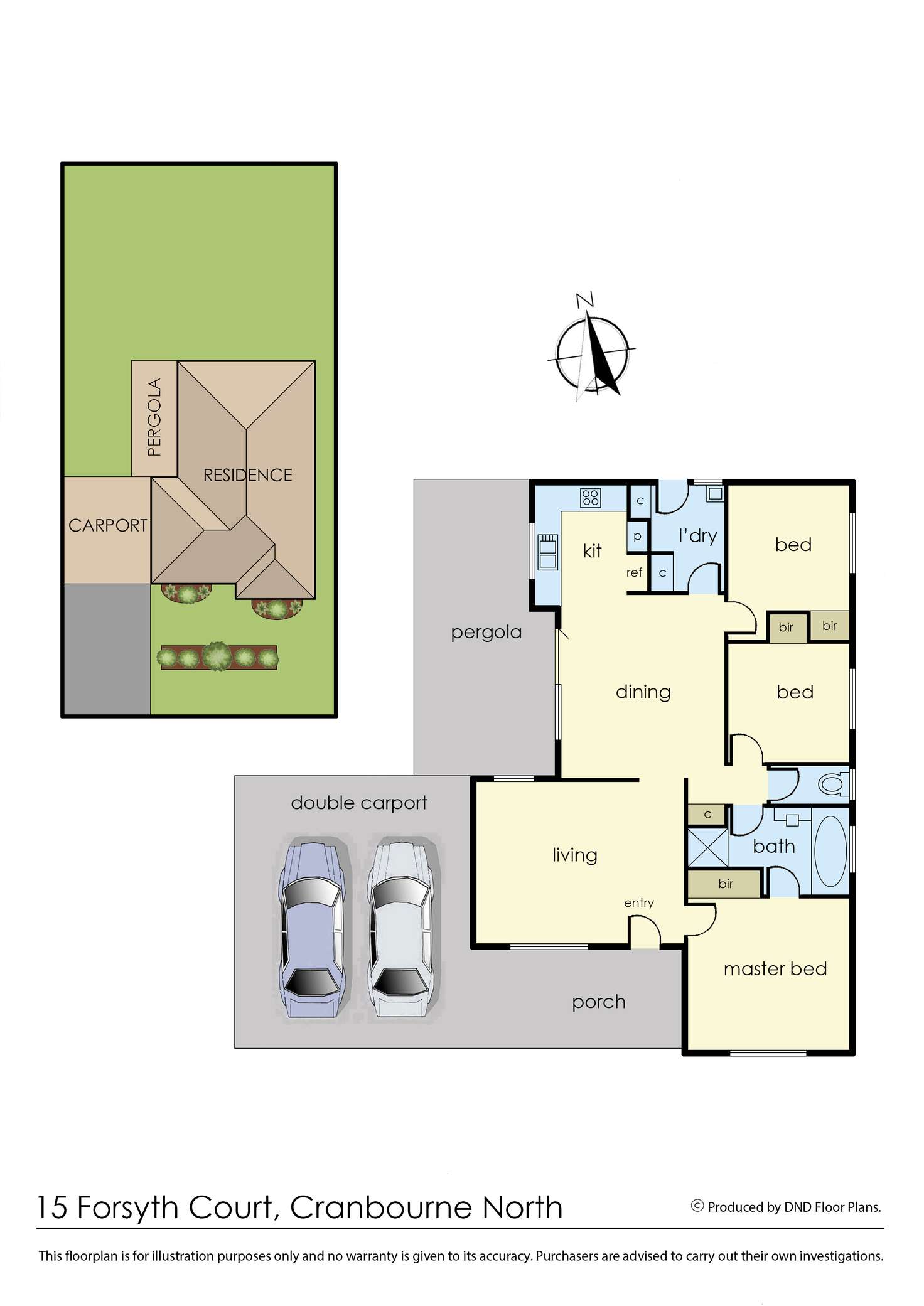 Floorplan of Homely house listing, 15 Forsyth Court, Cranbourne North VIC 3977