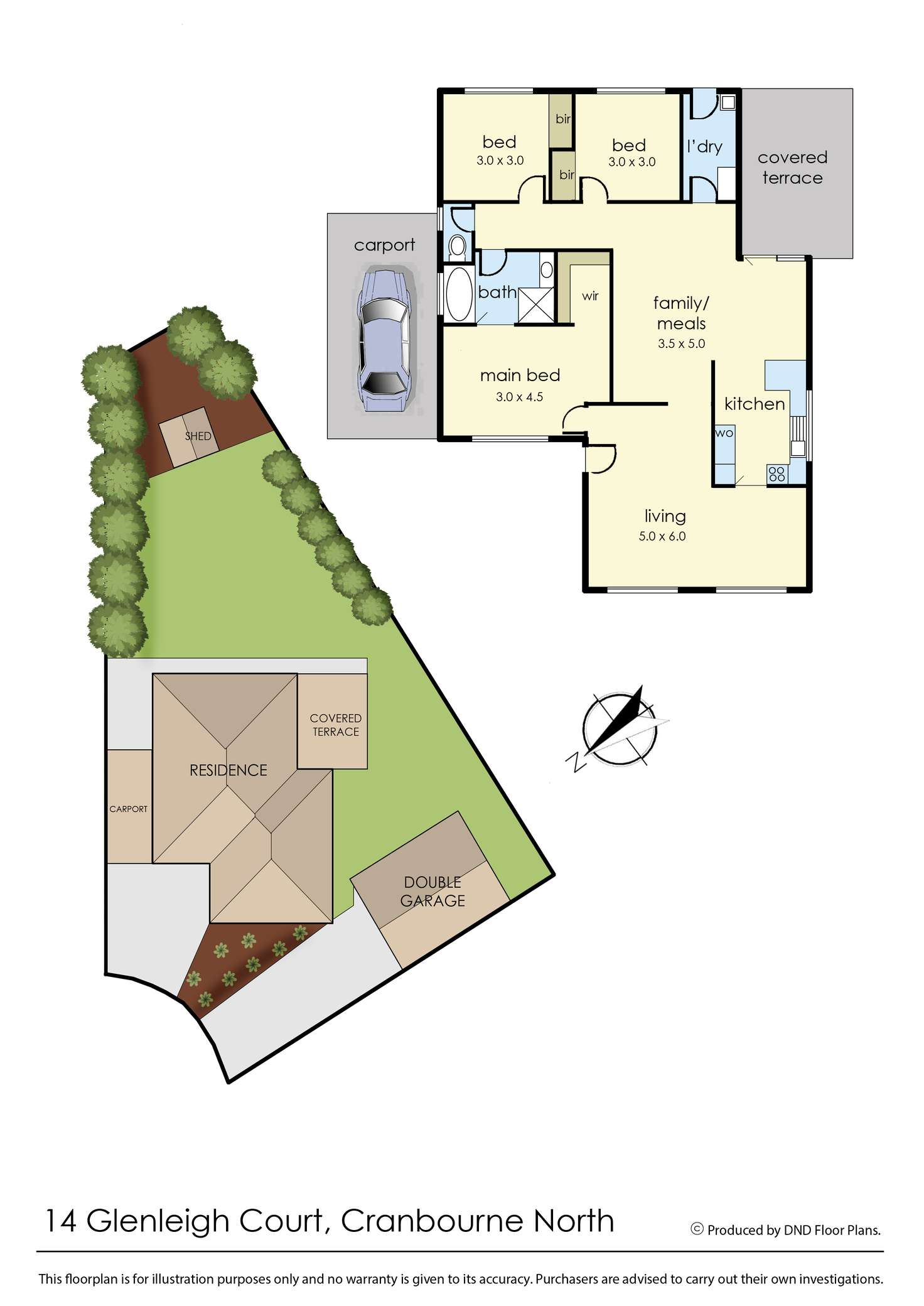 Floorplan of Homely house listing, 14 Glenleigh Court, Cranbourne North VIC 3977