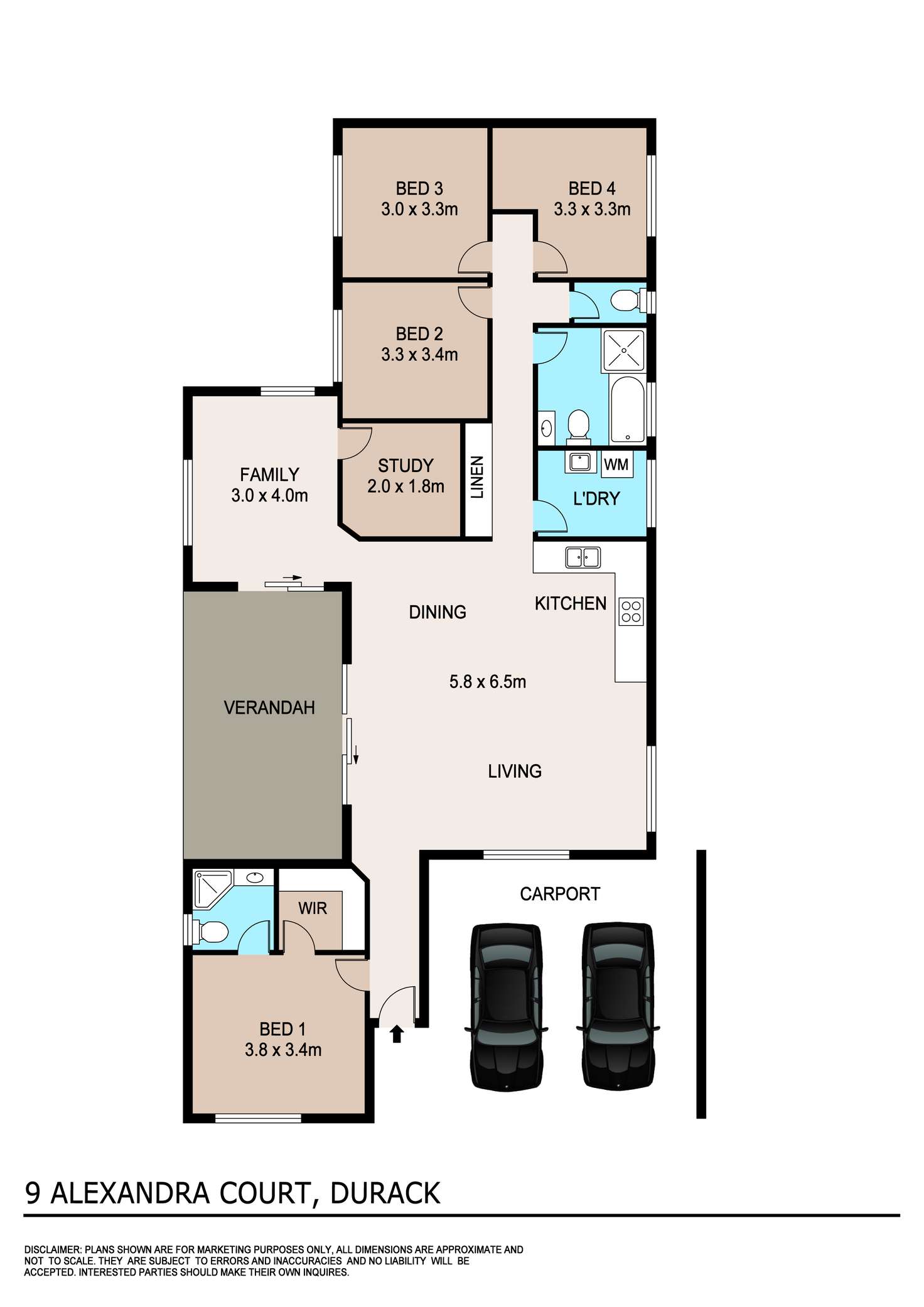 Floorplan of Homely house listing, 9 Alexandra Court, Durack NT 830