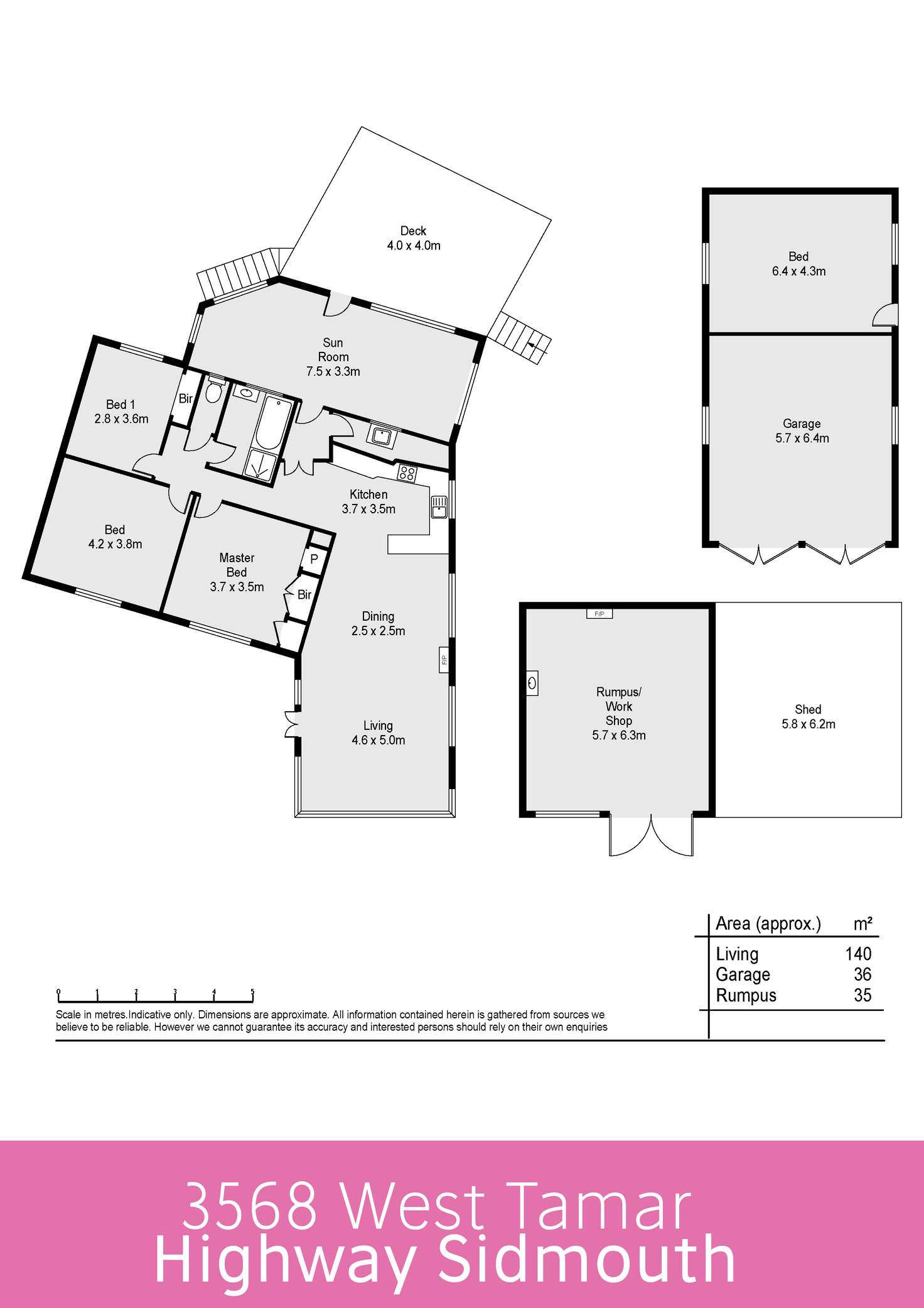 Floorplan of Homely house listing, 3568 West Tamar Highway, Sidmouth TAS 7270
