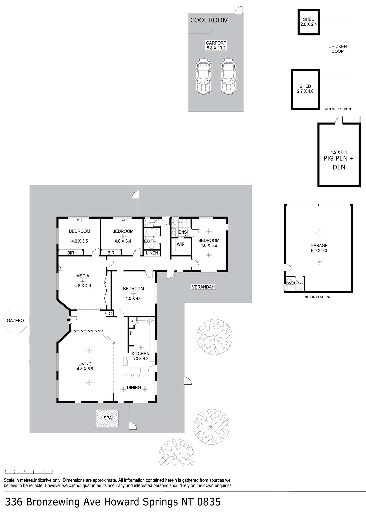 Floorplan of Homely house listing, 336 Bronzewing Avenue, Howard Springs NT 835