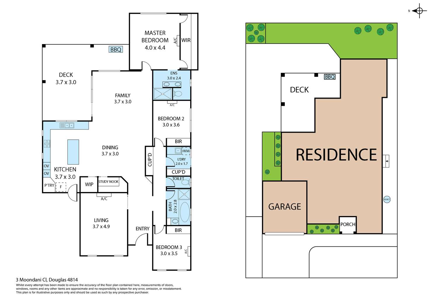 Floorplan of Homely house listing, 3 Moondani Close, Douglas QLD 4814