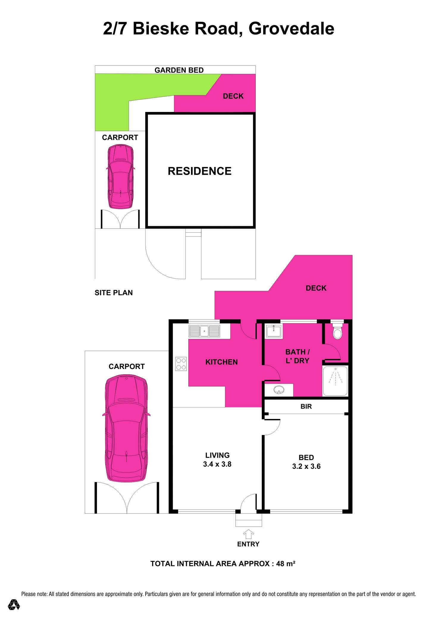 Floorplan of Homely unit listing, 2/7 Bieske Road, Grovedale VIC 3216
