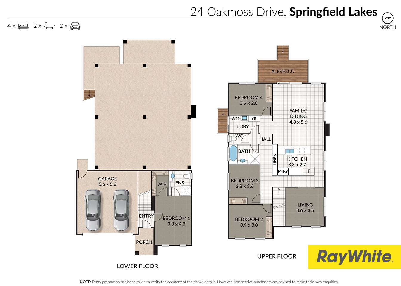 Floorplan of Homely house listing, 24 Oakmoss Drive, Springfield Lakes QLD 4300