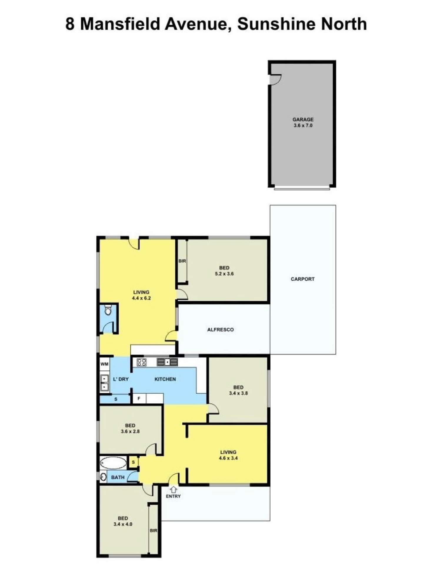 Floorplan of Homely house listing, 8 Mansfield Avenue, Sunshine North VIC 3020