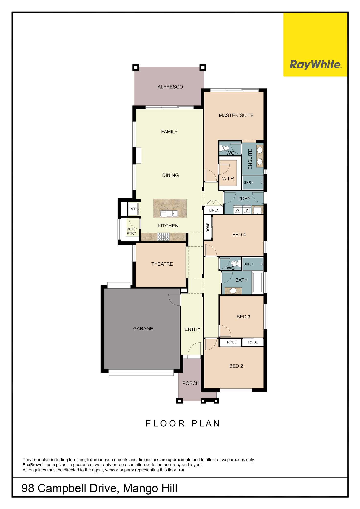 Floorplan of Homely house listing, 98 Campbell Drive, Mango Hill QLD 4509