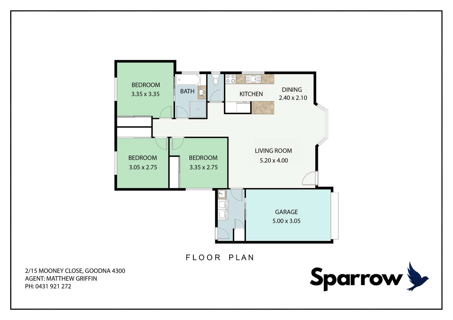 Floorplan of Homely house listing, 2/15 Mooney Close, Goodna QLD 4300