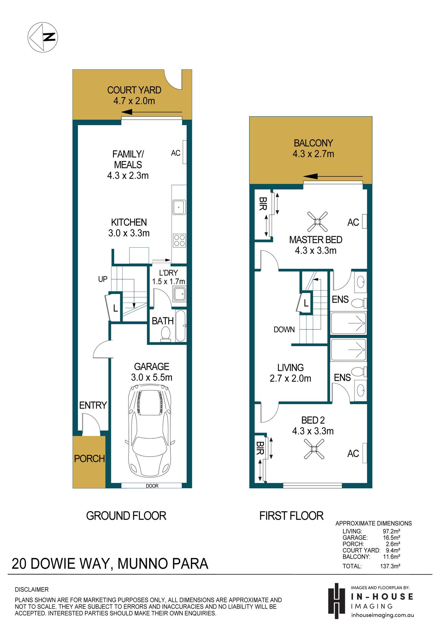 Floorplan of Homely townhouse listing, 20 Dowie Way, Munno Para SA 5115