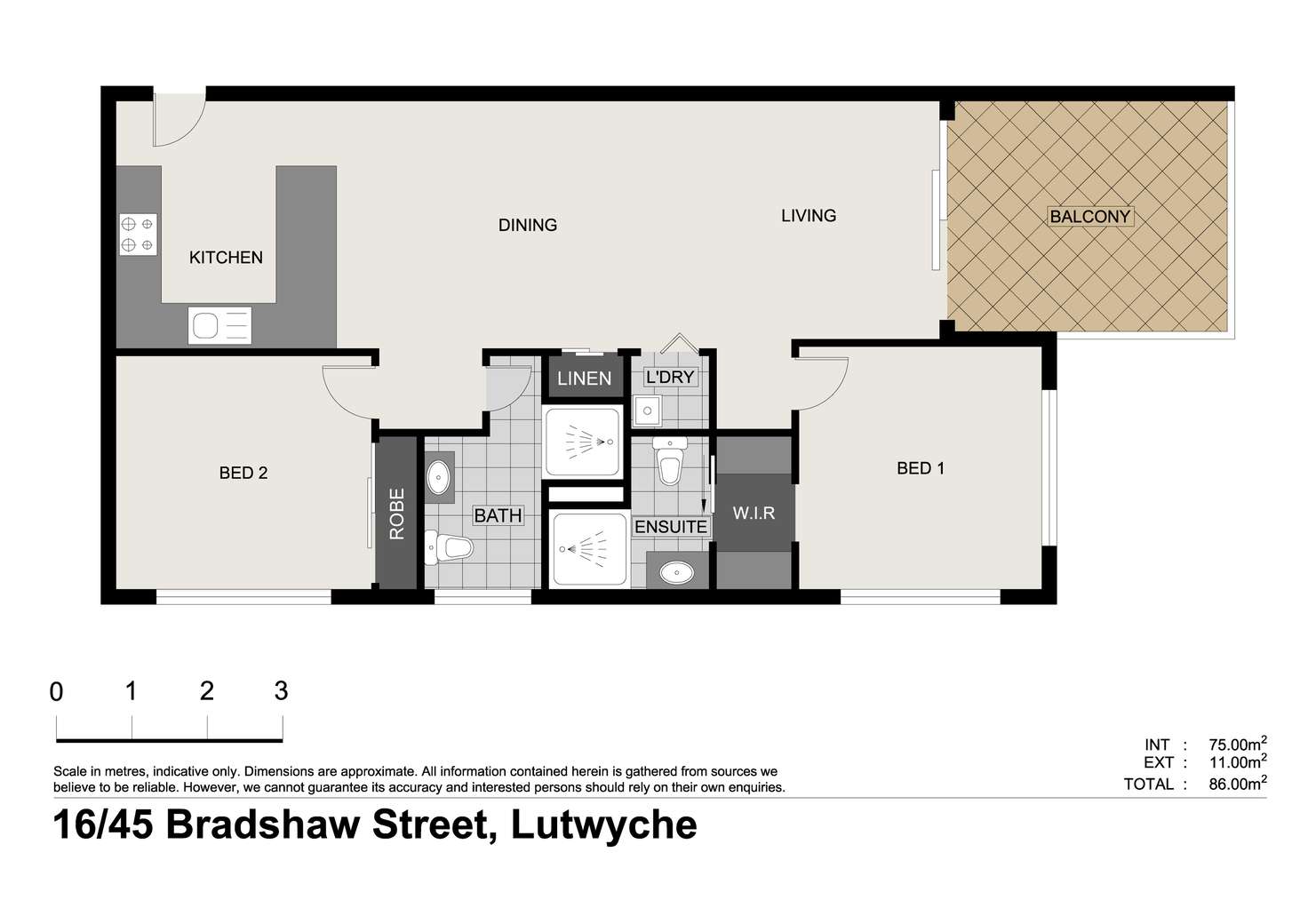 Floorplan of Homely unit listing, 16/45 Bradshaw Street, Lutwyche QLD 4030