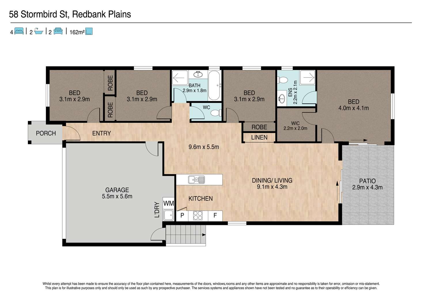 Floorplan of Homely house listing, 58 Stormbird Street, Redbank Plains QLD 4301