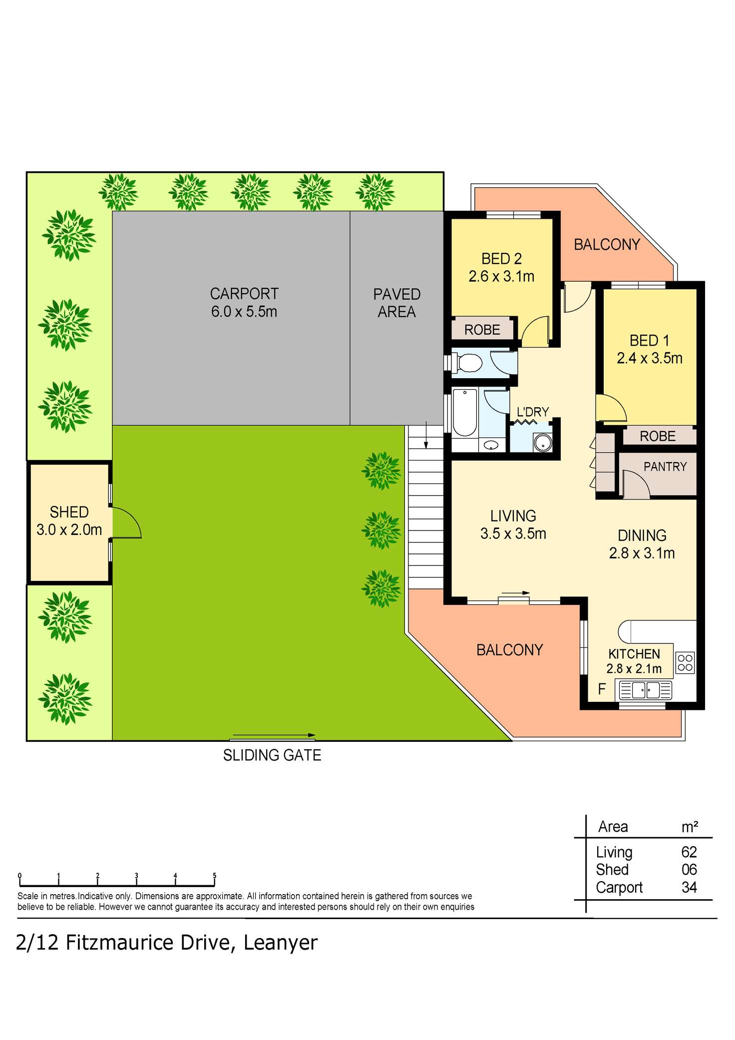 Floorplan of Homely unit listing, 2/12 Fitzmaurice Drive, Leanyer NT 812