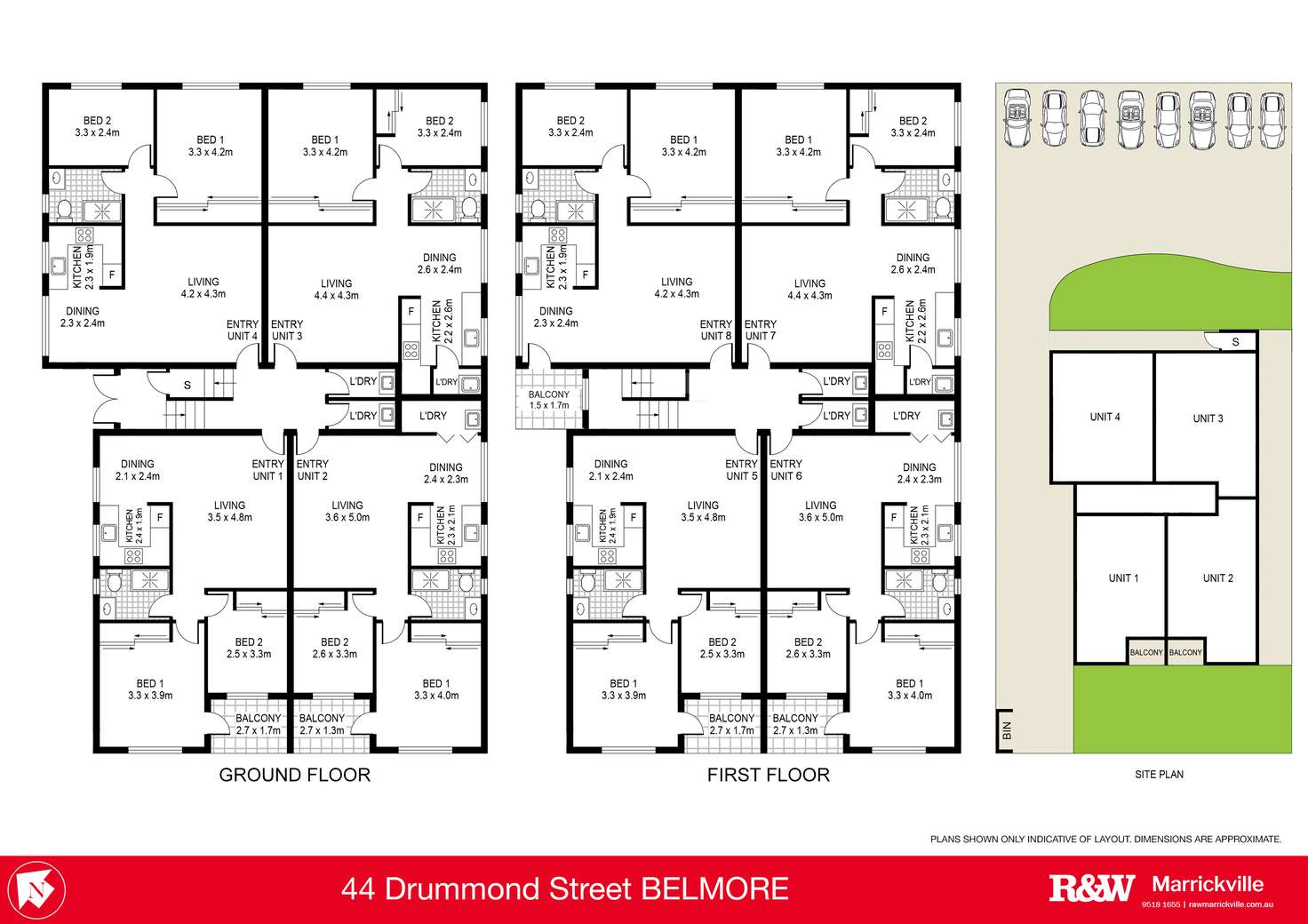 Floorplan of Homely blockOfUnits listing, 44 Drummond Street, Belmore NSW 2192