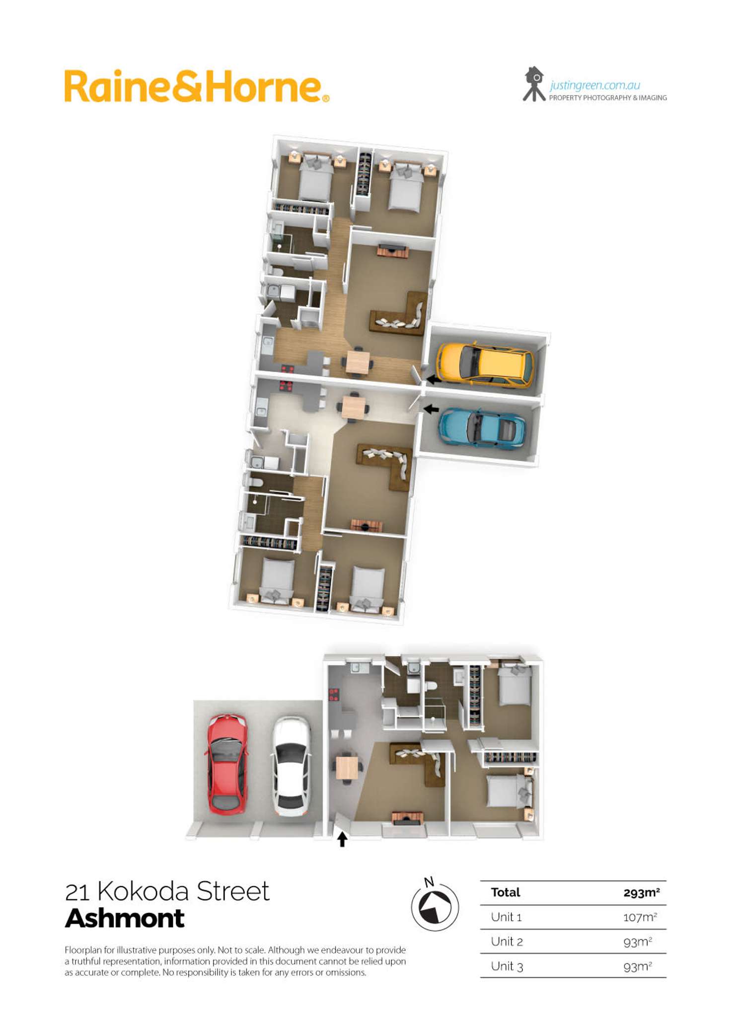 Floorplan of Homely blockOfUnits listing, 1, 2&3/21 Kokoda Street, Ashmont NSW 2650