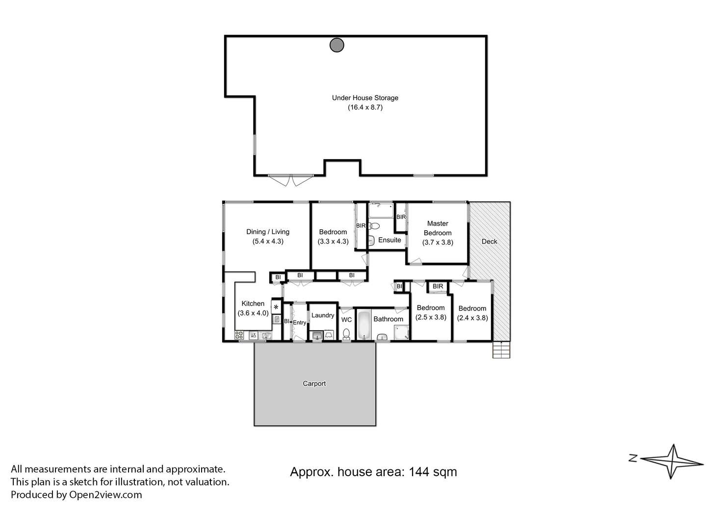 Floorplan of Homely house listing, 2A Carita Road, Blackmans Bay TAS 7052