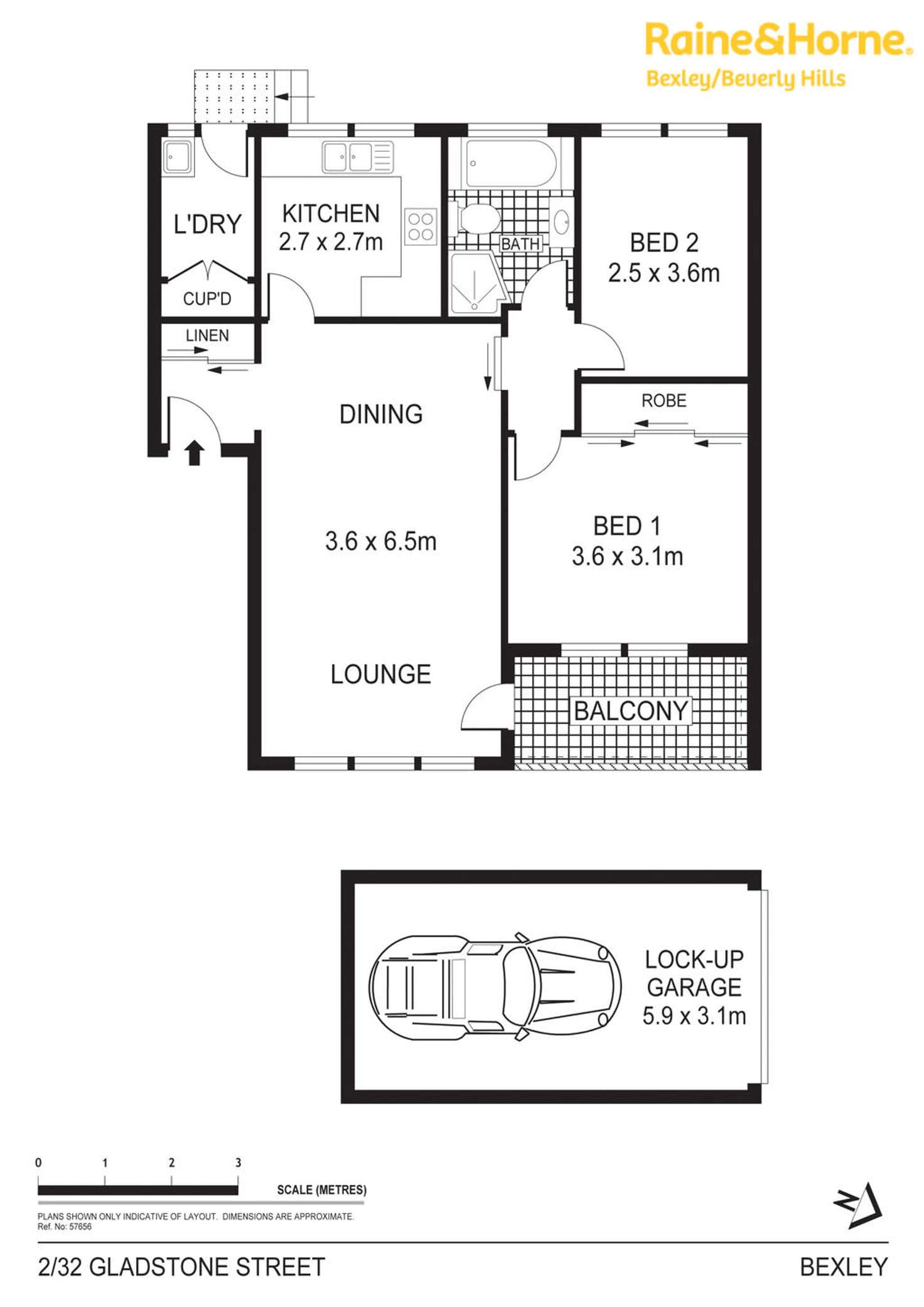 Floorplan of Homely apartment listing, 2/32 Gladstone Street, Bexley NSW 2207
