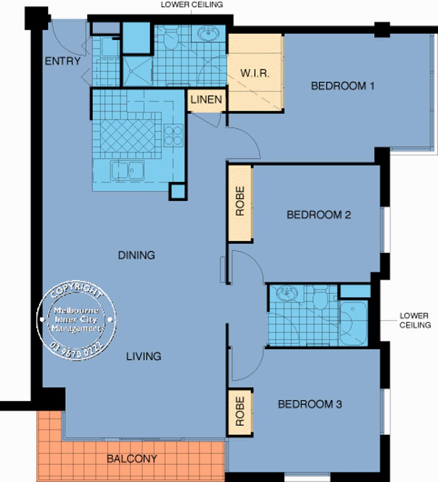 Floorplan of Homely apartment listing, 167/79 Whiteman Street, Southbank VIC 3006