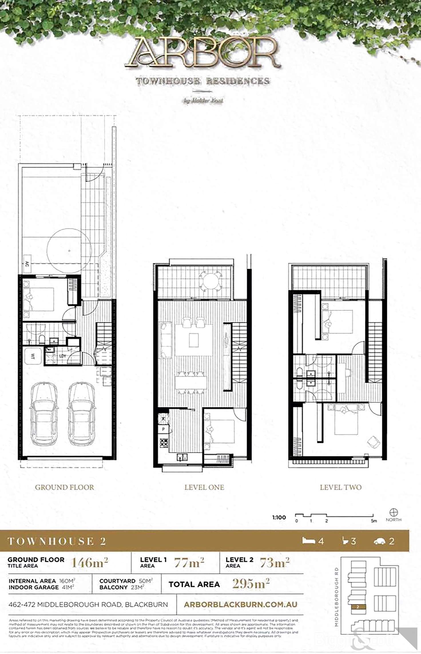 Floorplan of Homely townhouse listing, 2/468 Middleborough Road, Blackburn VIC 3130