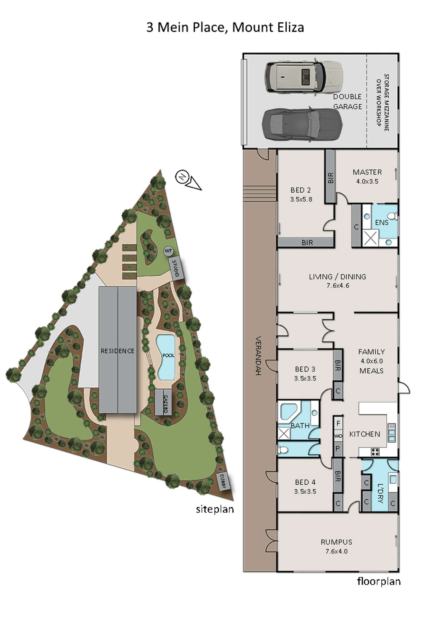 Floorplan of Homely house listing, 3 Mein Place, Mount Eliza VIC 3930