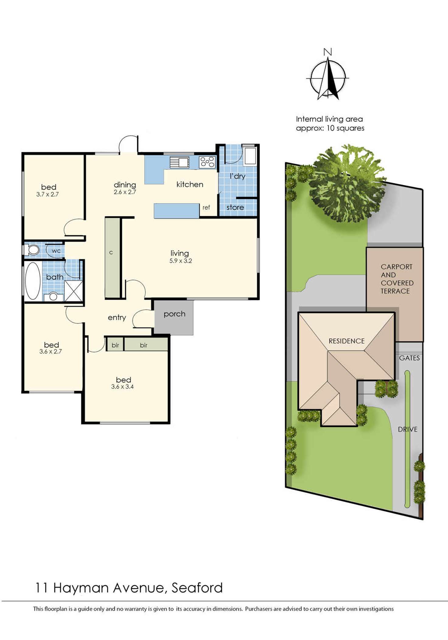 Floorplan of Homely house listing, 11 Hayman Avenue, Seaford VIC 3198
