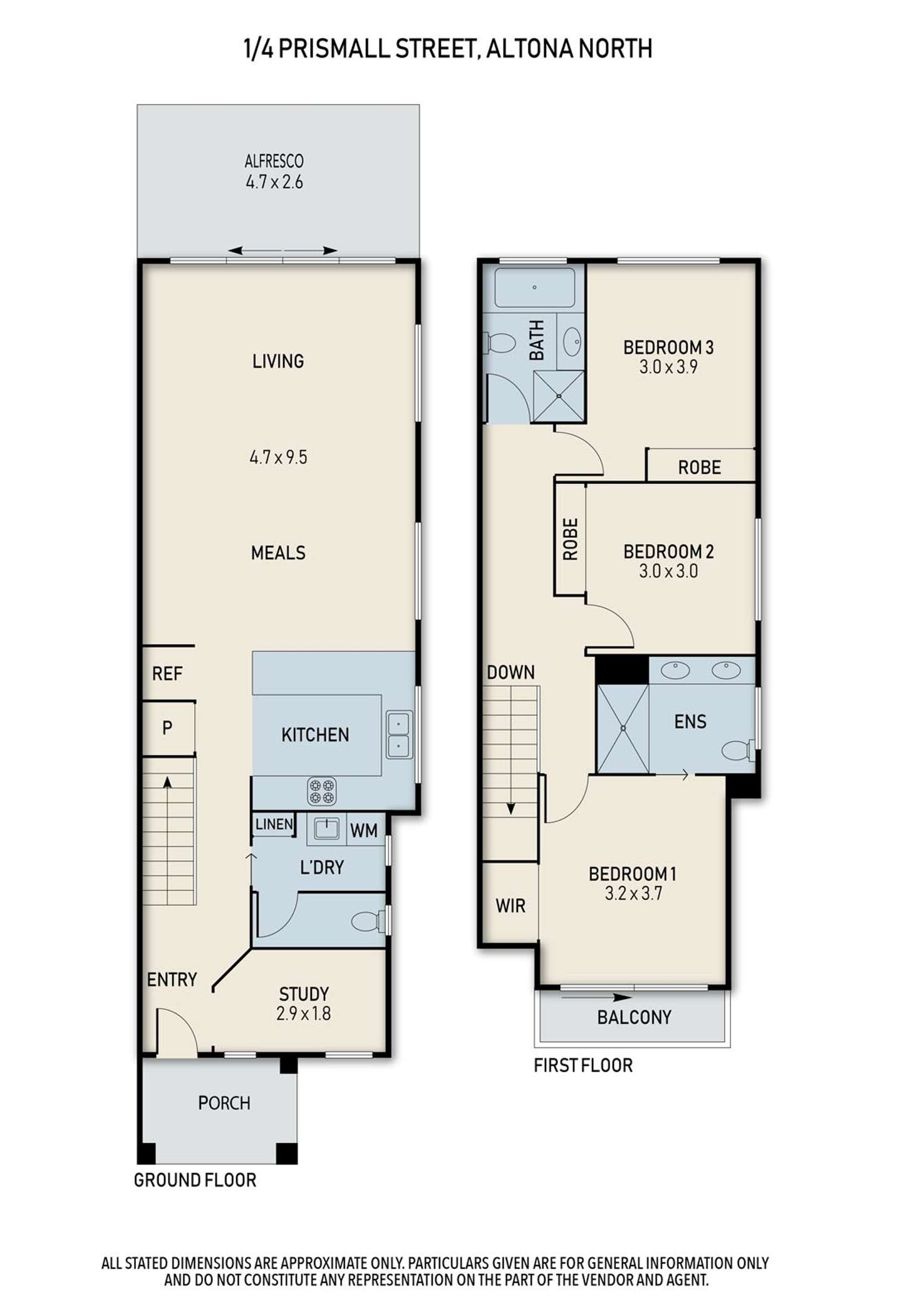 Floorplan of Homely townhouse listing, 1/4 Prismall Street, Altona North VIC 3025