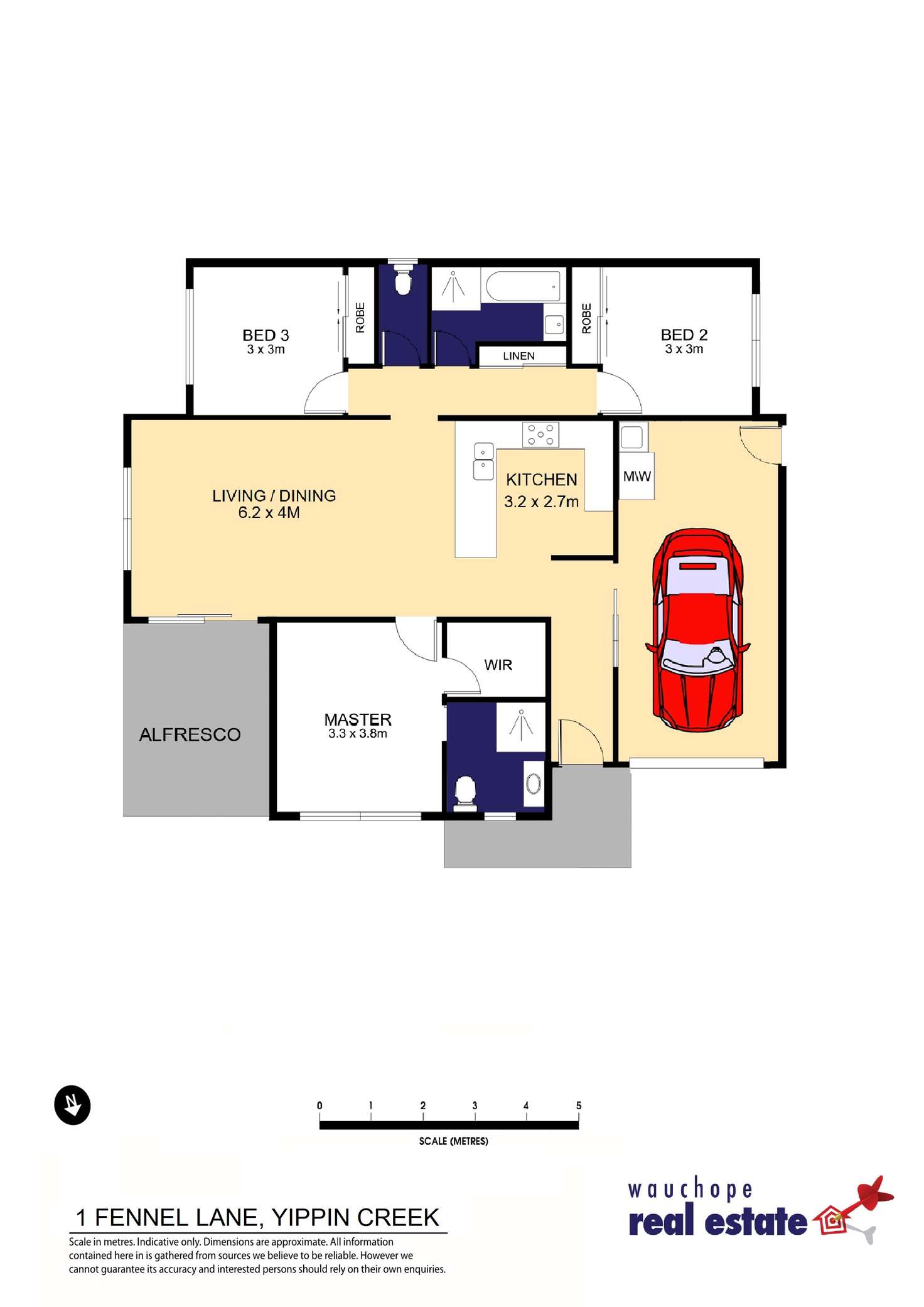 Floorplan of Homely villa listing, 1 Fennel Lane, Wauchope NSW 2446