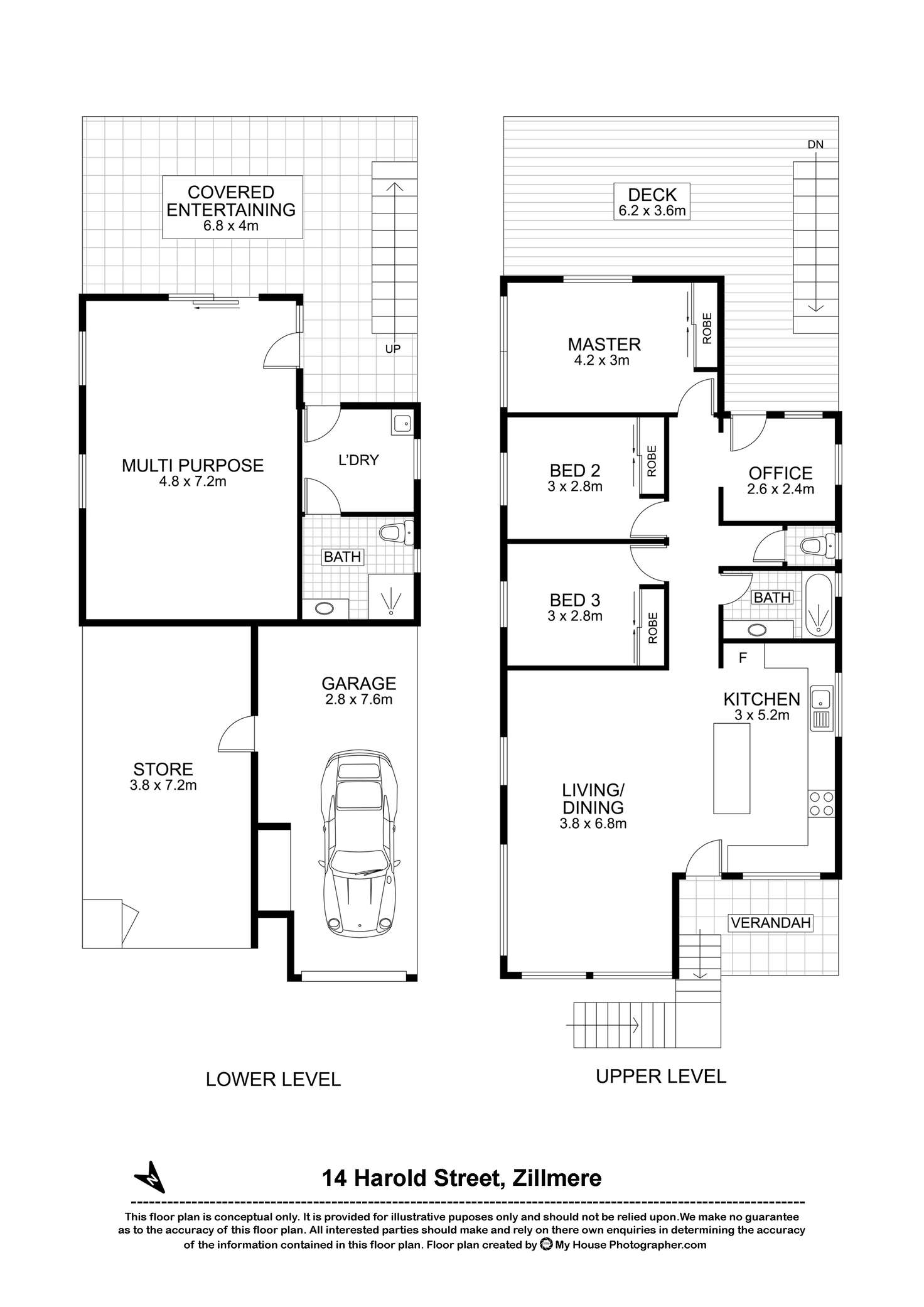 Floorplan of Homely house listing, 14 Harold Street, Zillmere QLD 4034