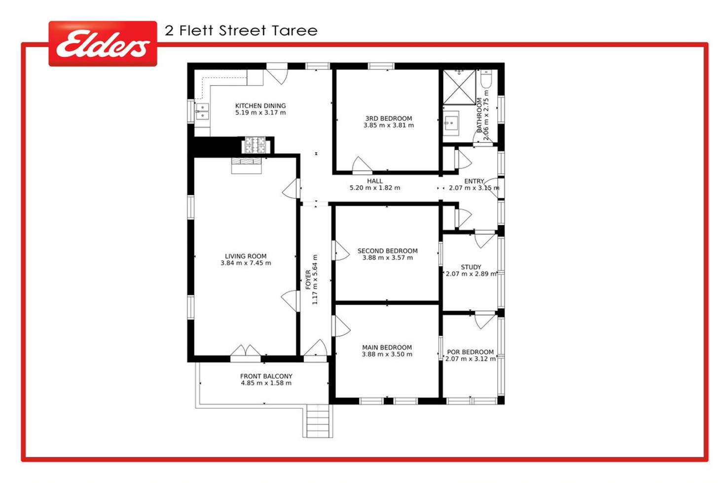 Floorplan of Homely house listing, 2 Flett Street, Taree NSW 2430
