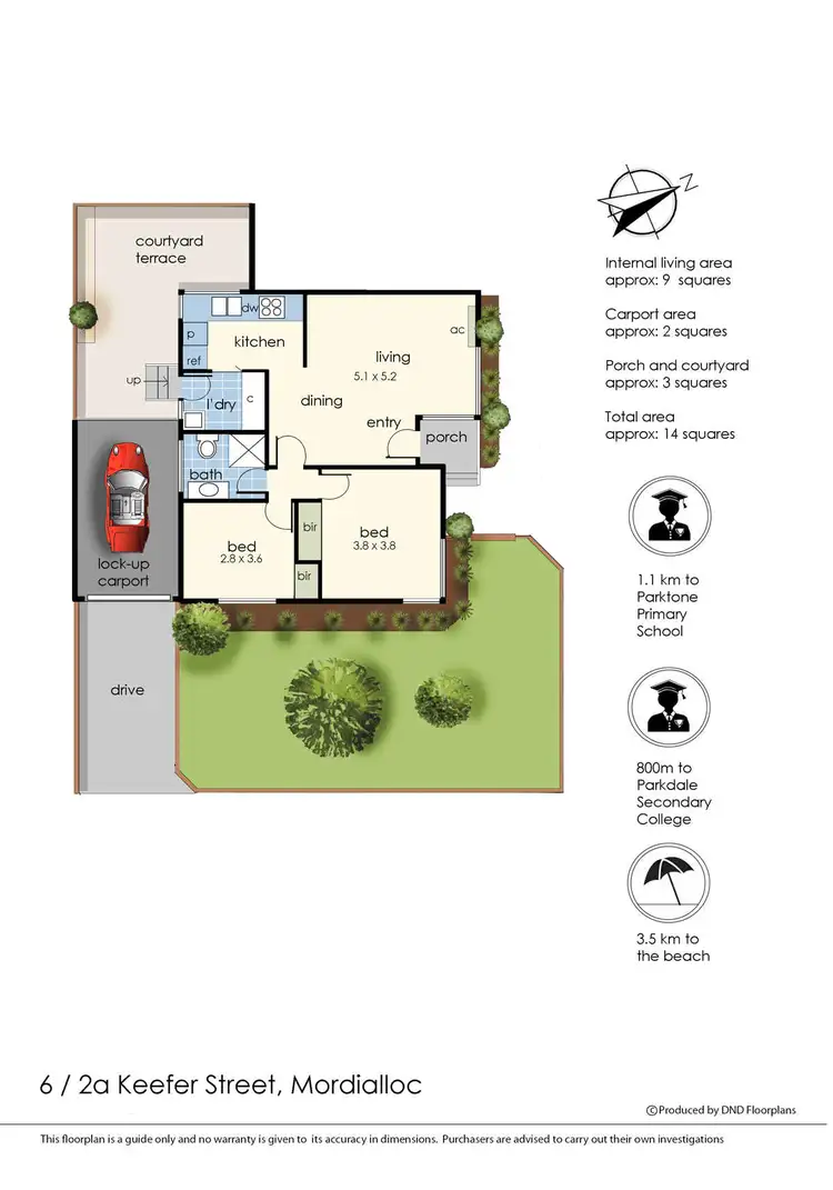Floorplan of Homely unit listing, 6/2A-4 Keefer Street, Mordialloc VIC 3195