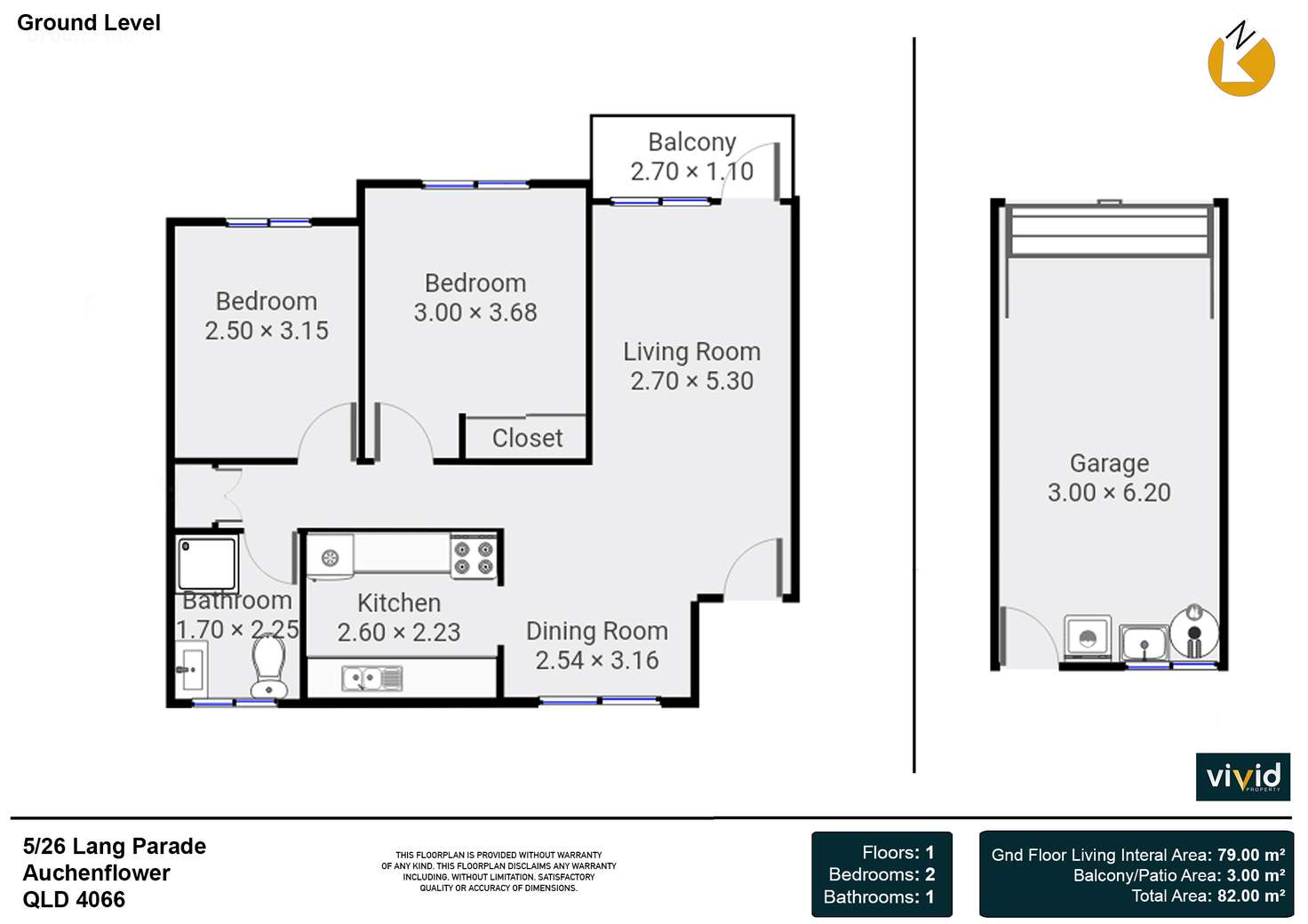 Floorplan of Homely apartment listing, 5/26 Lang Parade, Auchenflower QLD 4066