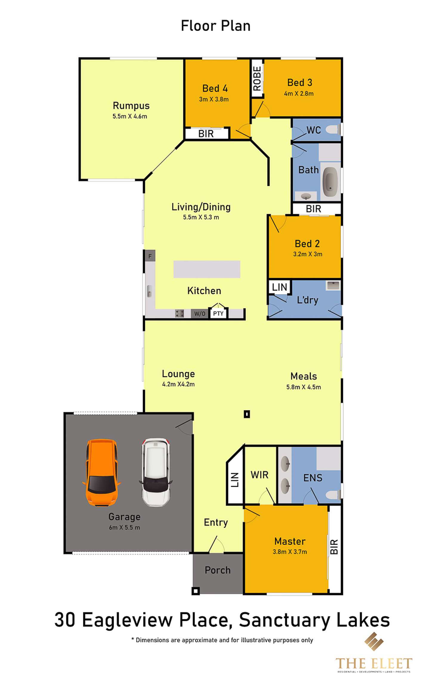 Floorplan of Homely house listing, 30 Eagleview Place, Sanctuary Lakes VIC 3030