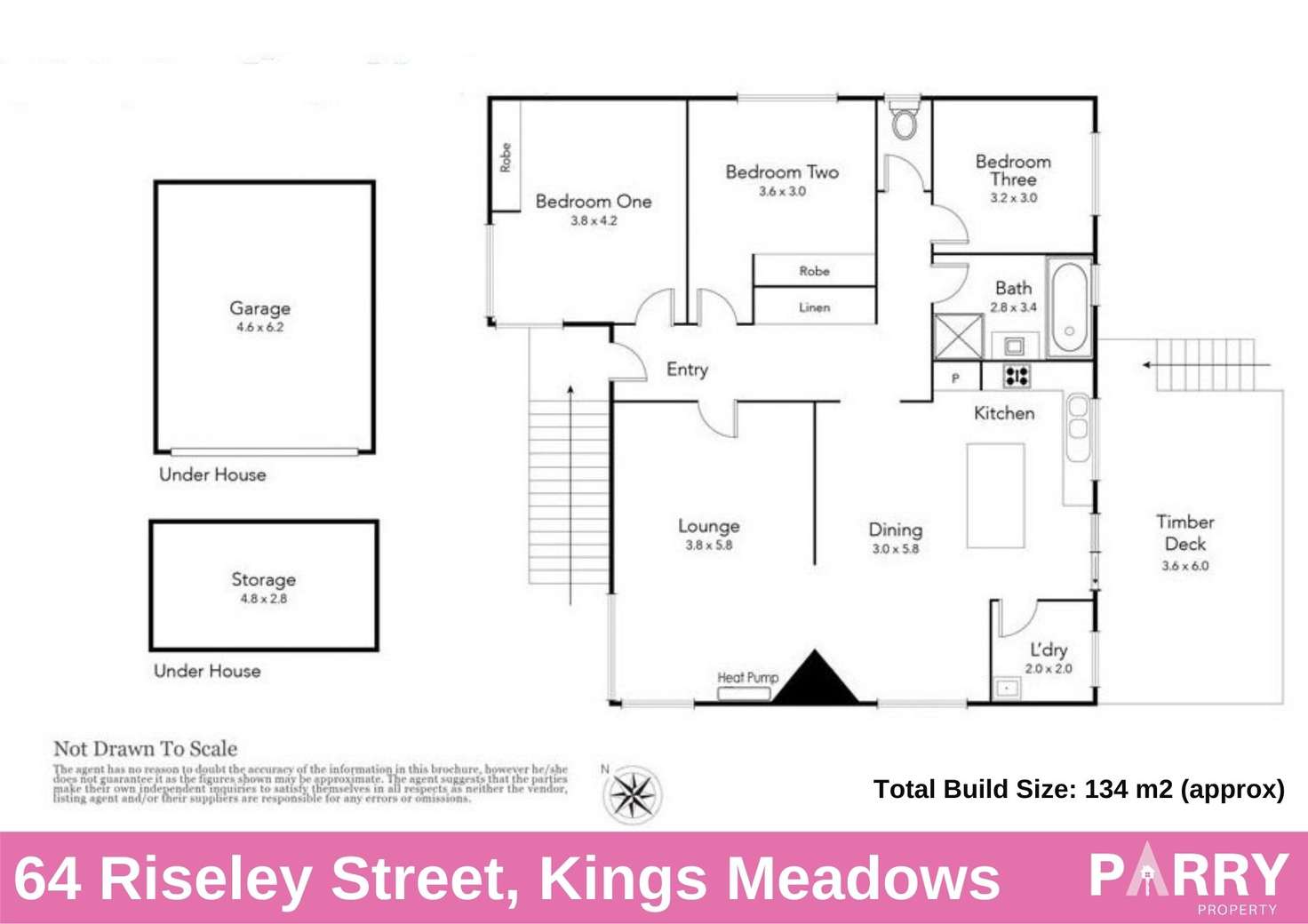 Floorplan of Homely house listing, 64 Riseley Street, Kings Meadows TAS 7249