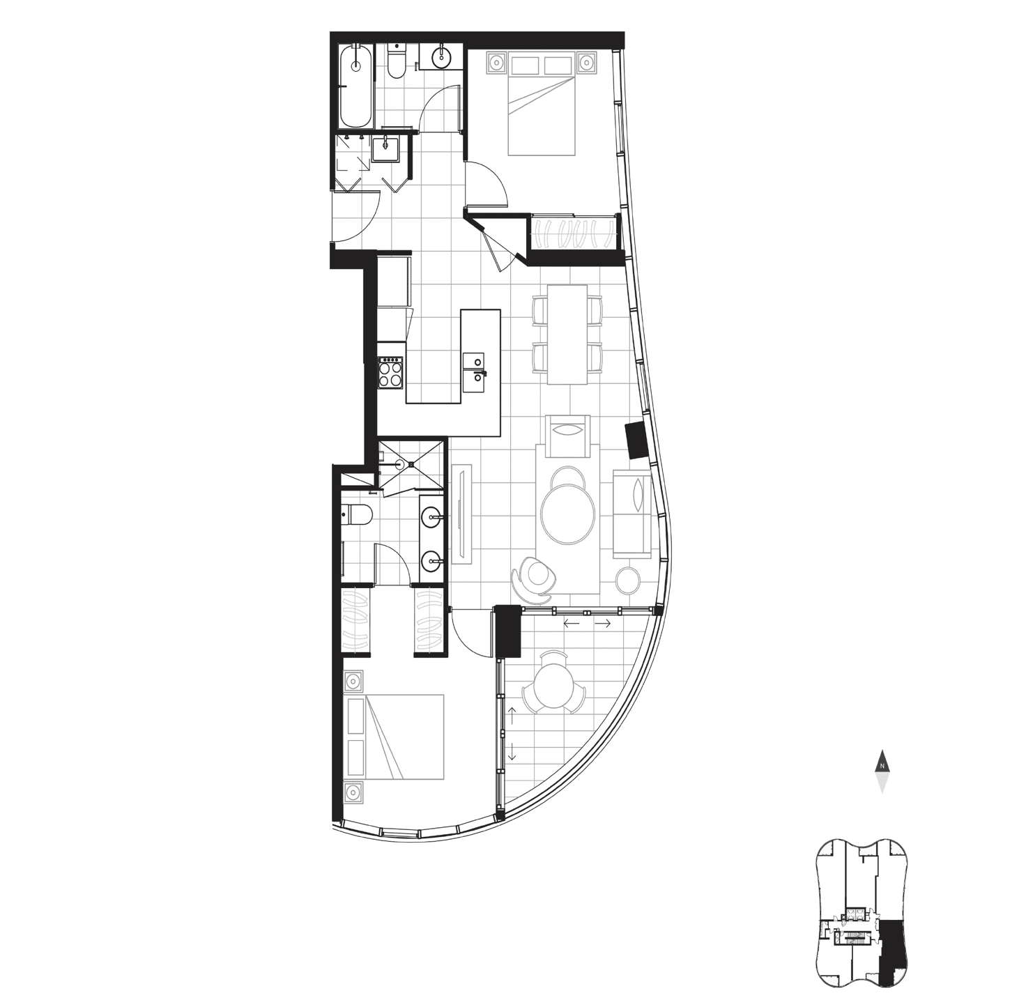 Floorplan of Homely apartment listing, 604/28-30 Second Ave, Broadbeach QLD 4218