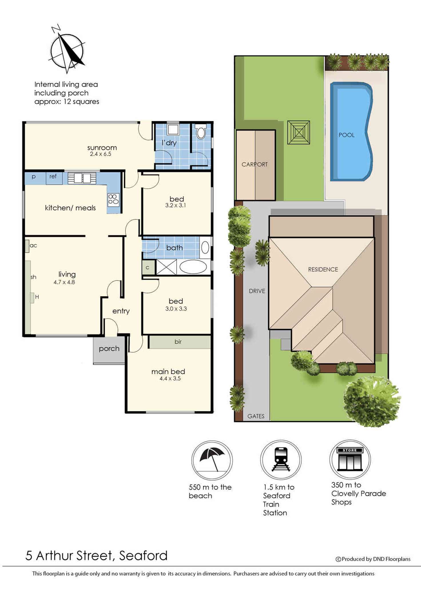 Floorplan of Homely house listing, 5 Arthur Street, Seaford VIC 3198