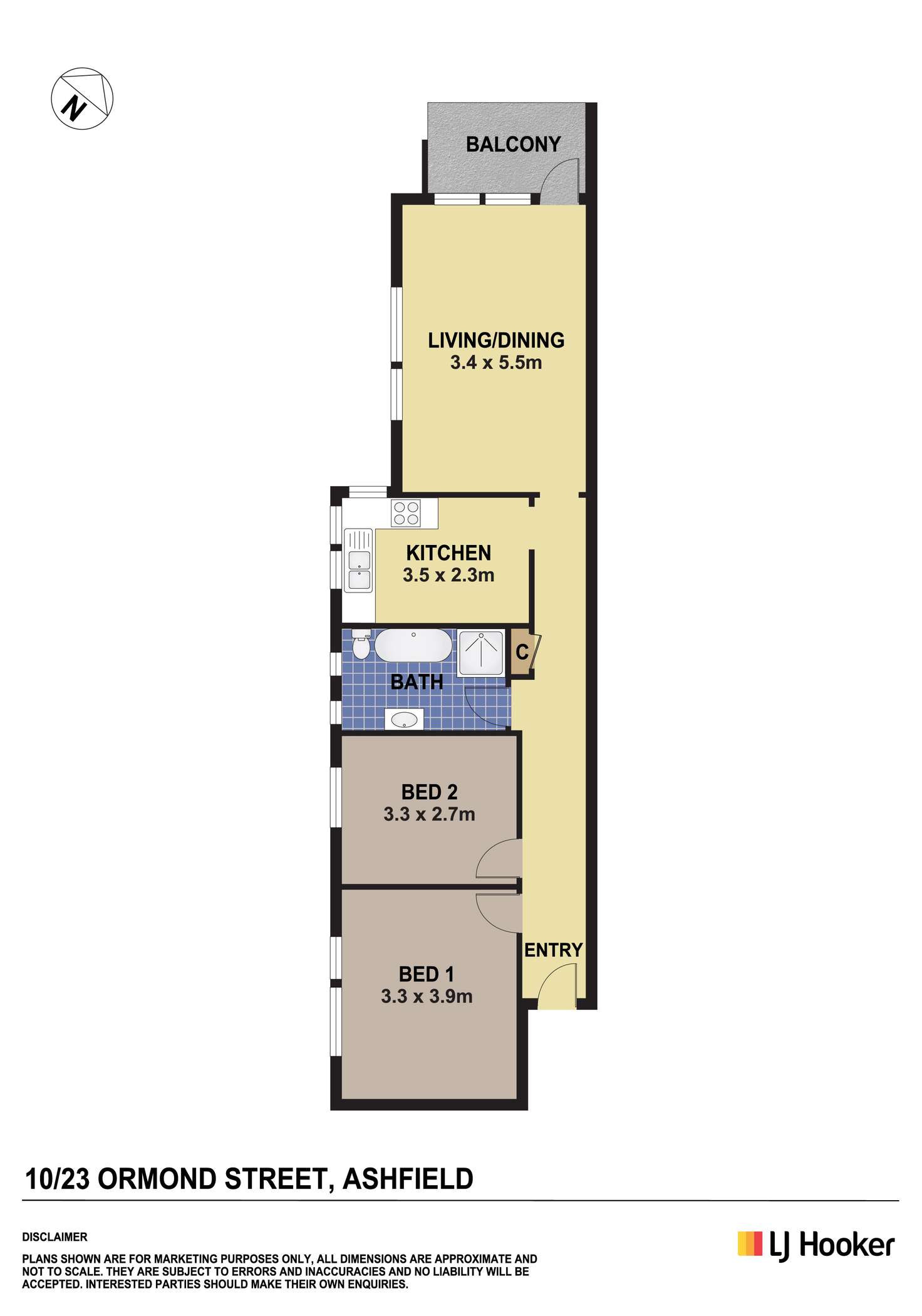 Floorplan of Homely apartment listing, 10/23 Ormond Street, Ashfield NSW 2131