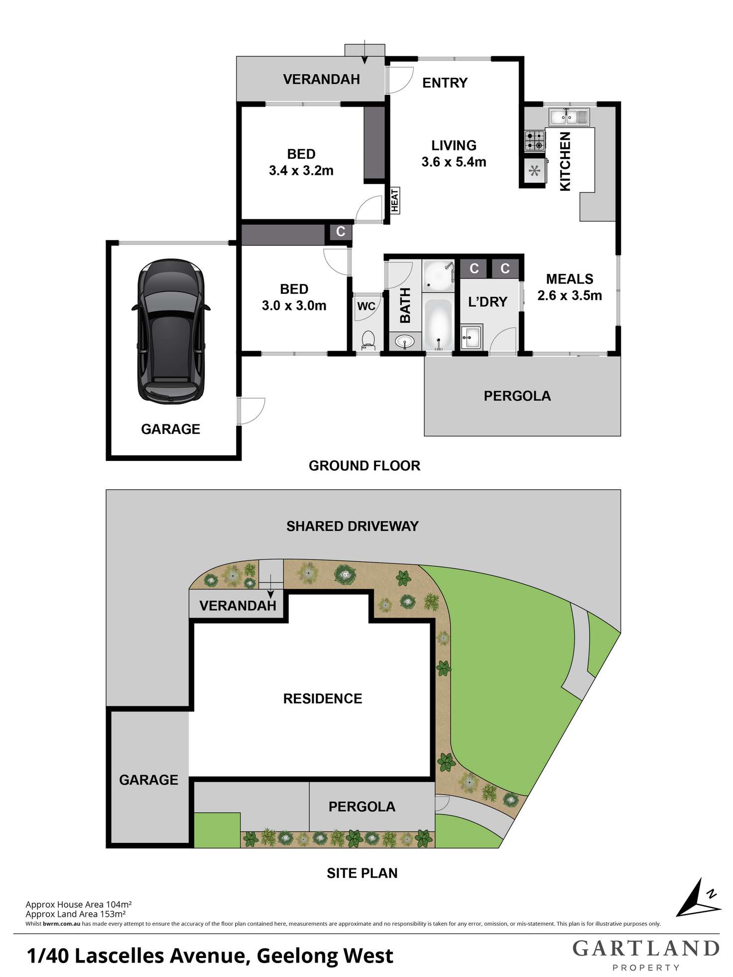 Floorplan of Homely unit listing, 1/40 Lascelles Avenue, Manifold Heights VIC 3218