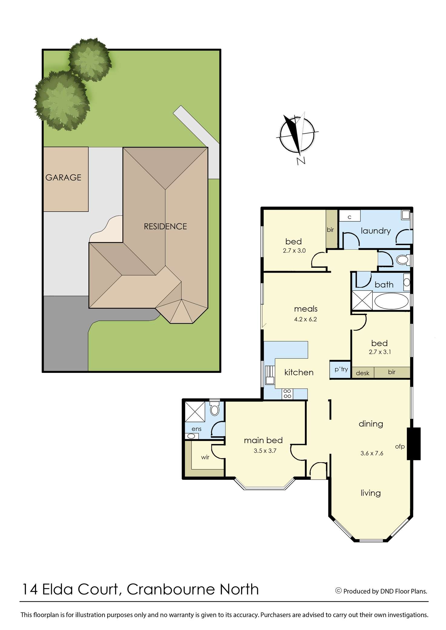 Floorplan of Homely house listing, 14 Elda Court, Cranbourne North VIC 3977