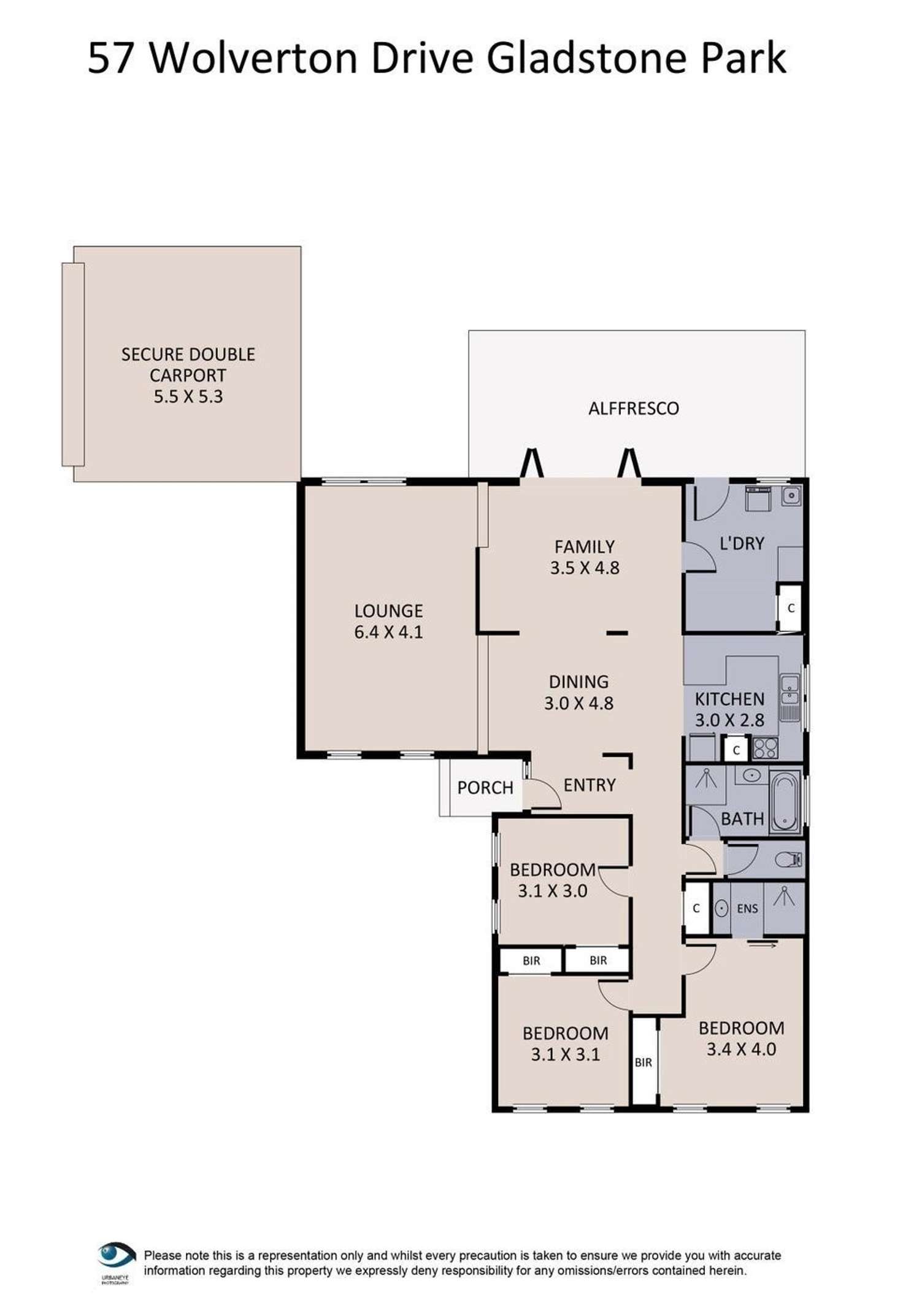 Floorplan of Homely house listing, 57 Wolverton Drive, Gladstone Park VIC 3043