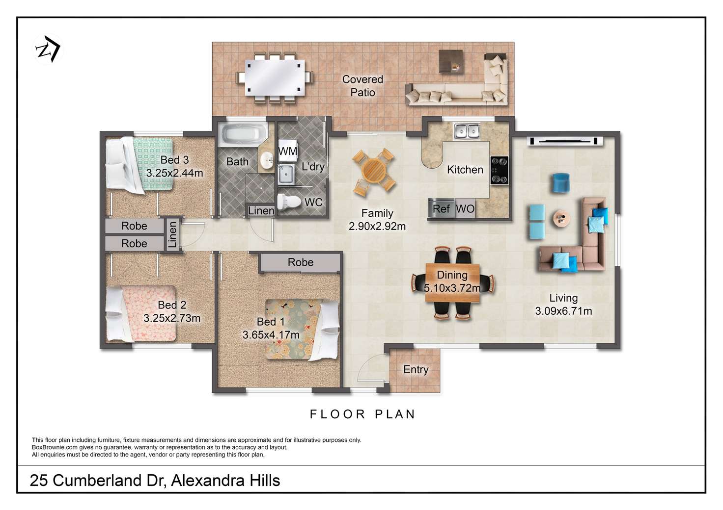 Floorplan of Homely house listing, 25 Cumberland Drive, Alexandra Hills QLD 4161