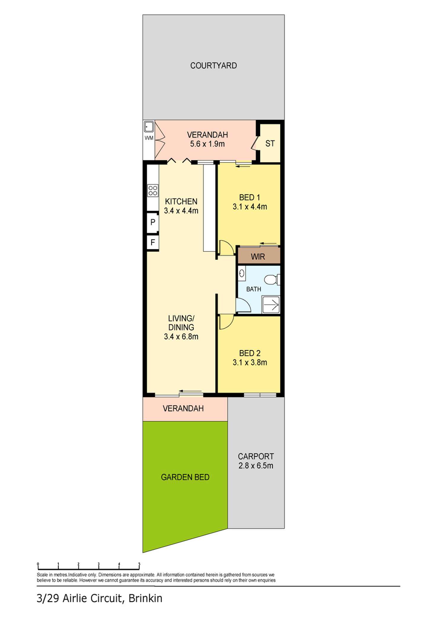 Floorplan of Homely unit listing, 3/29 Airlie Circuit, Brinkin NT 810