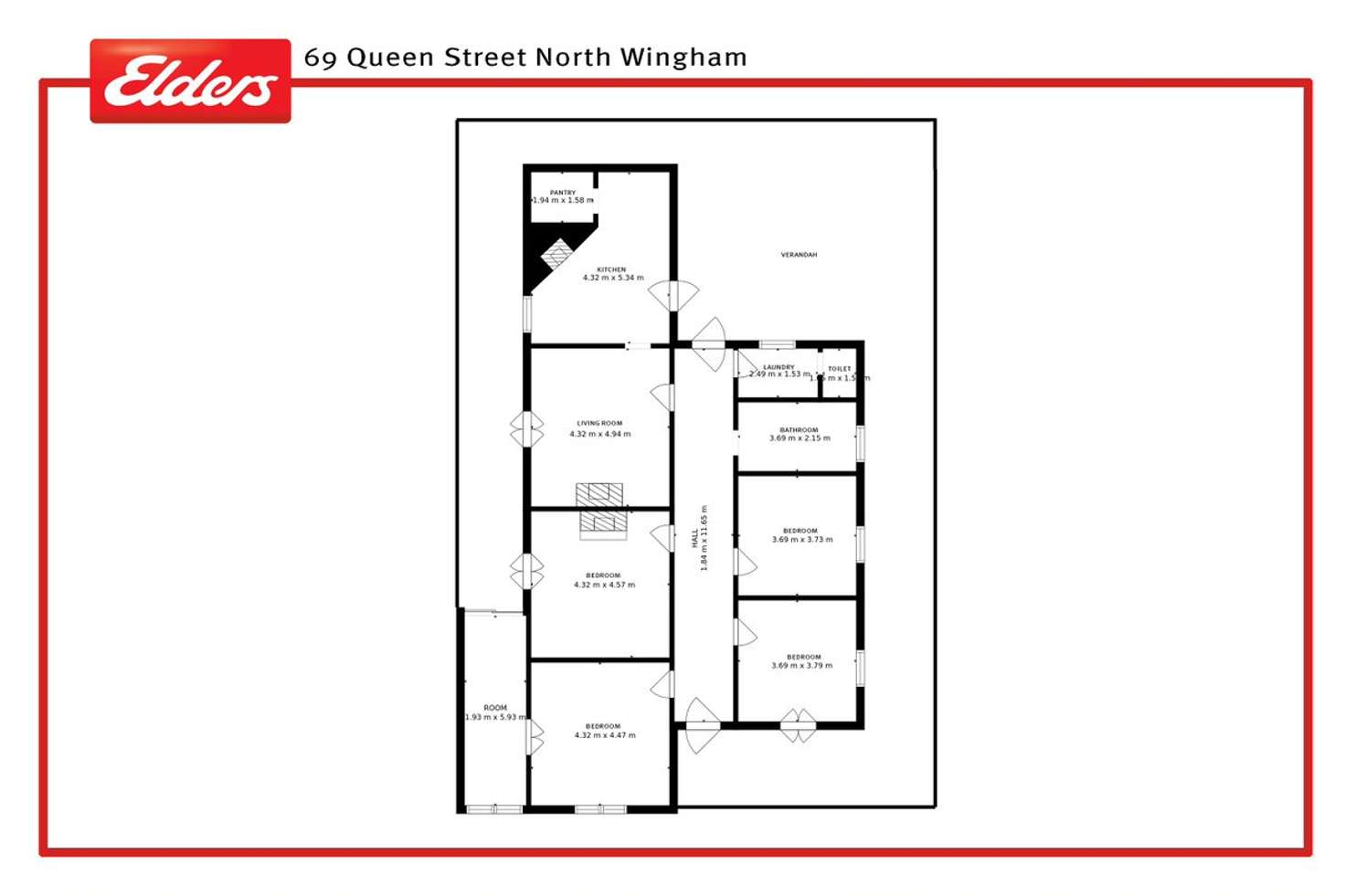 Floorplan of Homely house listing, 69 North Queen Street, Wingham NSW 2429
