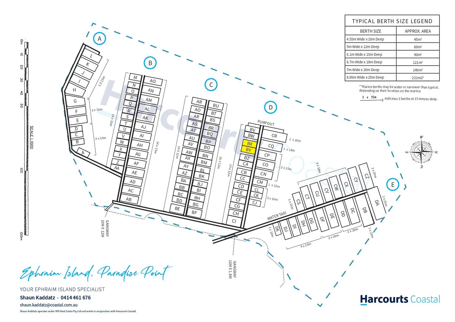 Floorplan of Homely residentialLand listing, Marina Berth BX & BY Ephraim Island, Paradise Point QLD 4216