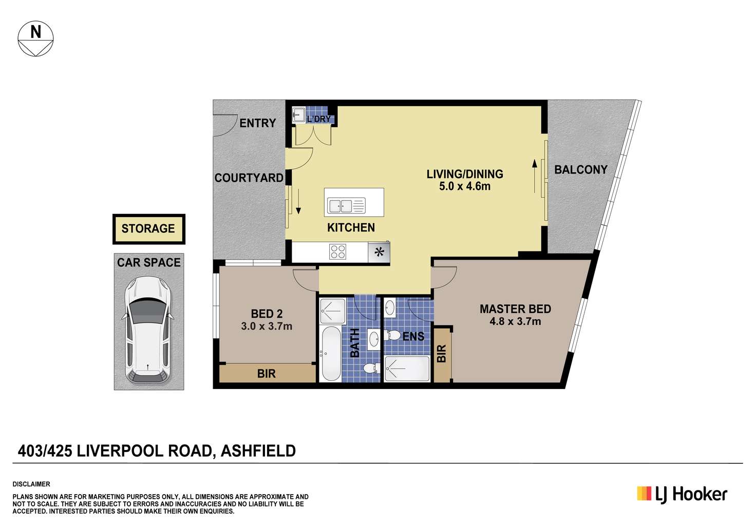 Floorplan of Homely apartment listing, 403/425 Liverpool Road, Ashfield NSW 2131