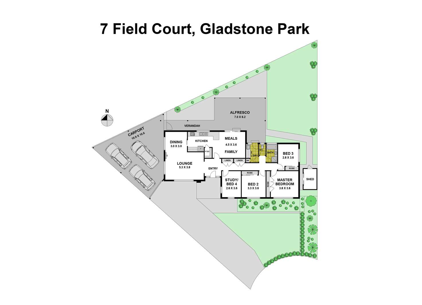 Floorplan of Homely house listing, 7 Field Court, Gladstone Park VIC 3043