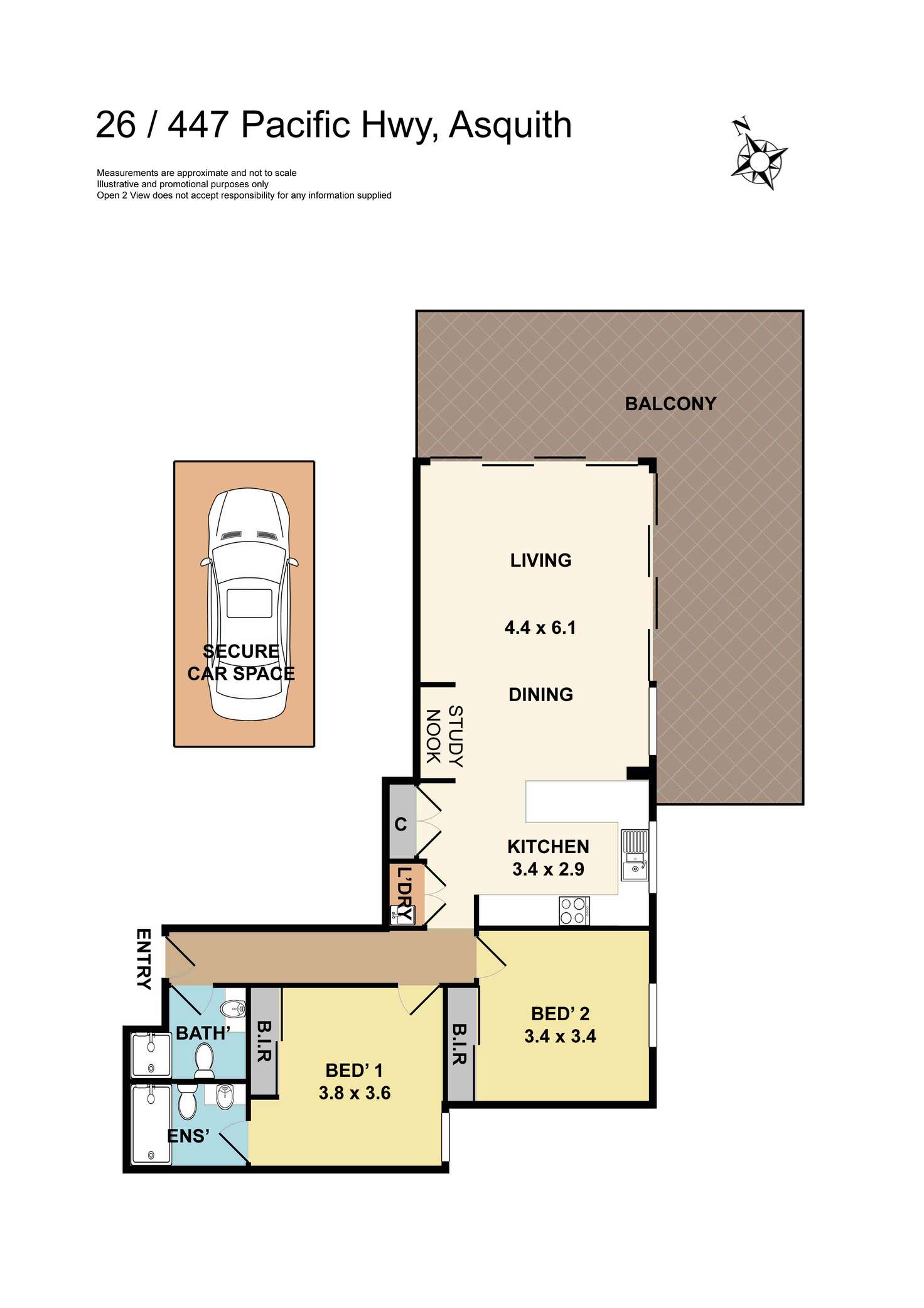 Floorplan of Homely apartment listing, 26/447-451 Pacific Highway, Asquith NSW 2077