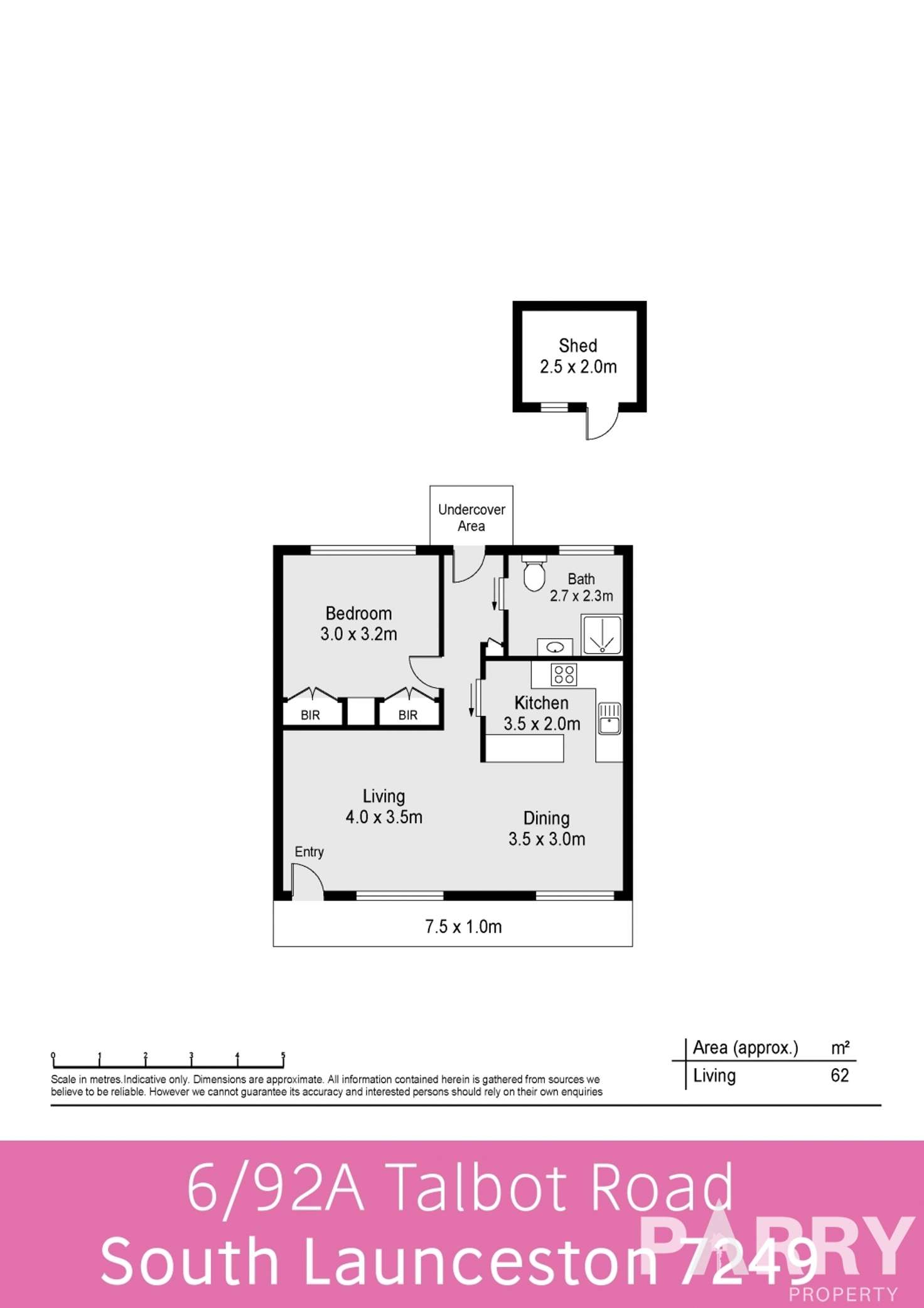 Floorplan of Homely unit listing, 6/92A Talbot Road, South Launceston TAS 7249