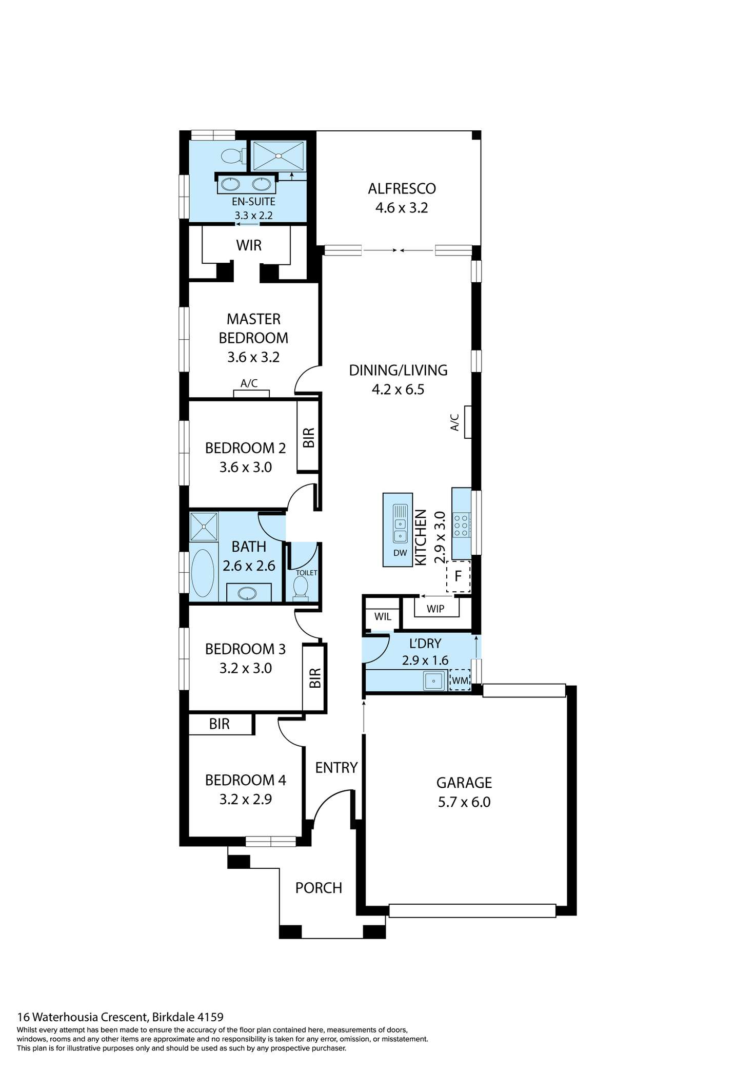 Floorplan of Homely house listing, 16 Waterhousia Crescent, Birkdale QLD 4159